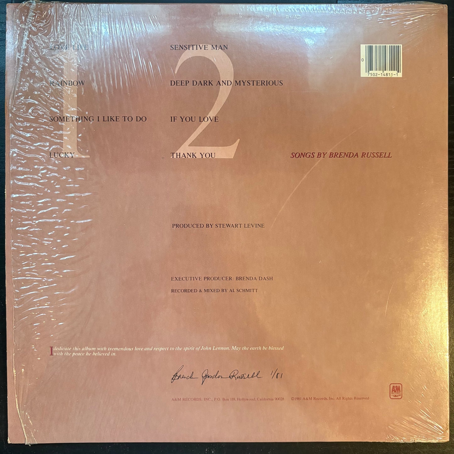 Brenda Russell, "Love Life" (LP) [VG+ Used]