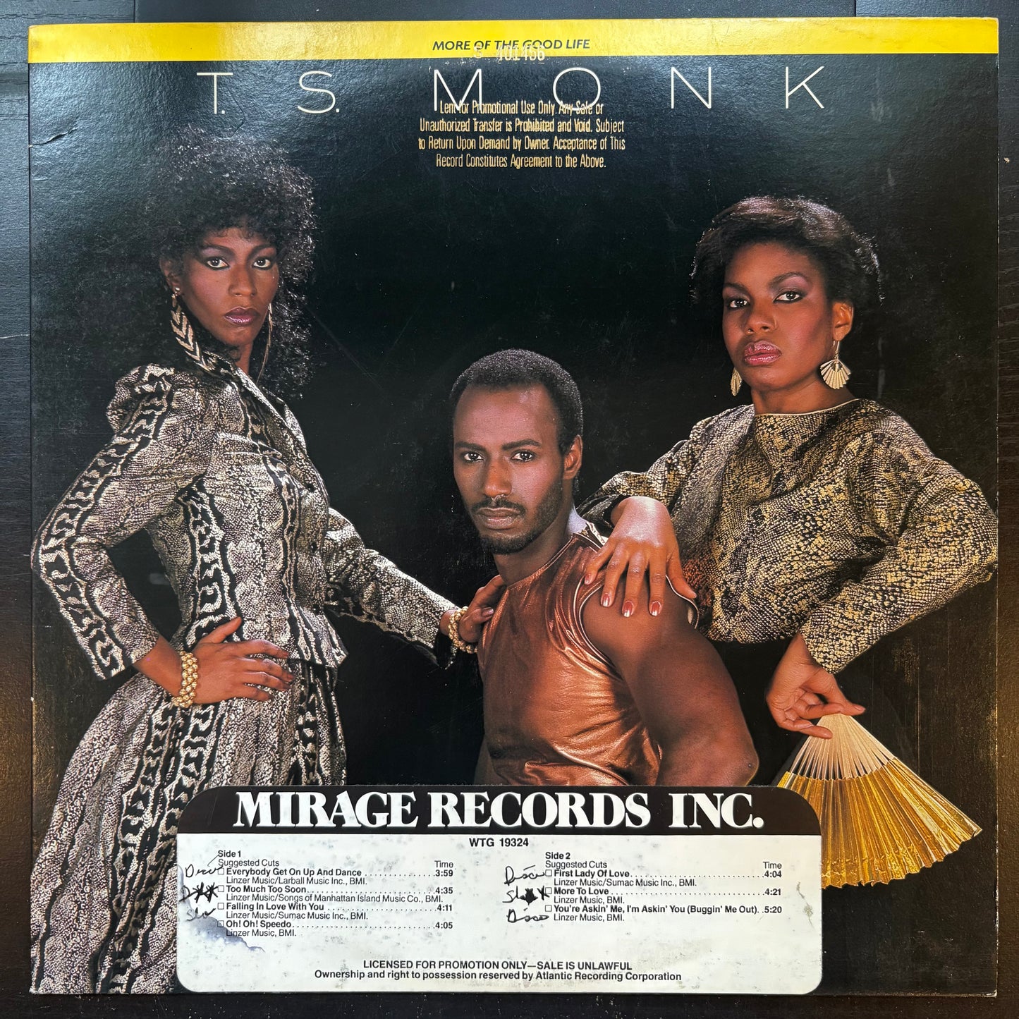 T.S. Monk, "More of the Good Life" (LP) (Promo) [VG+ Used]