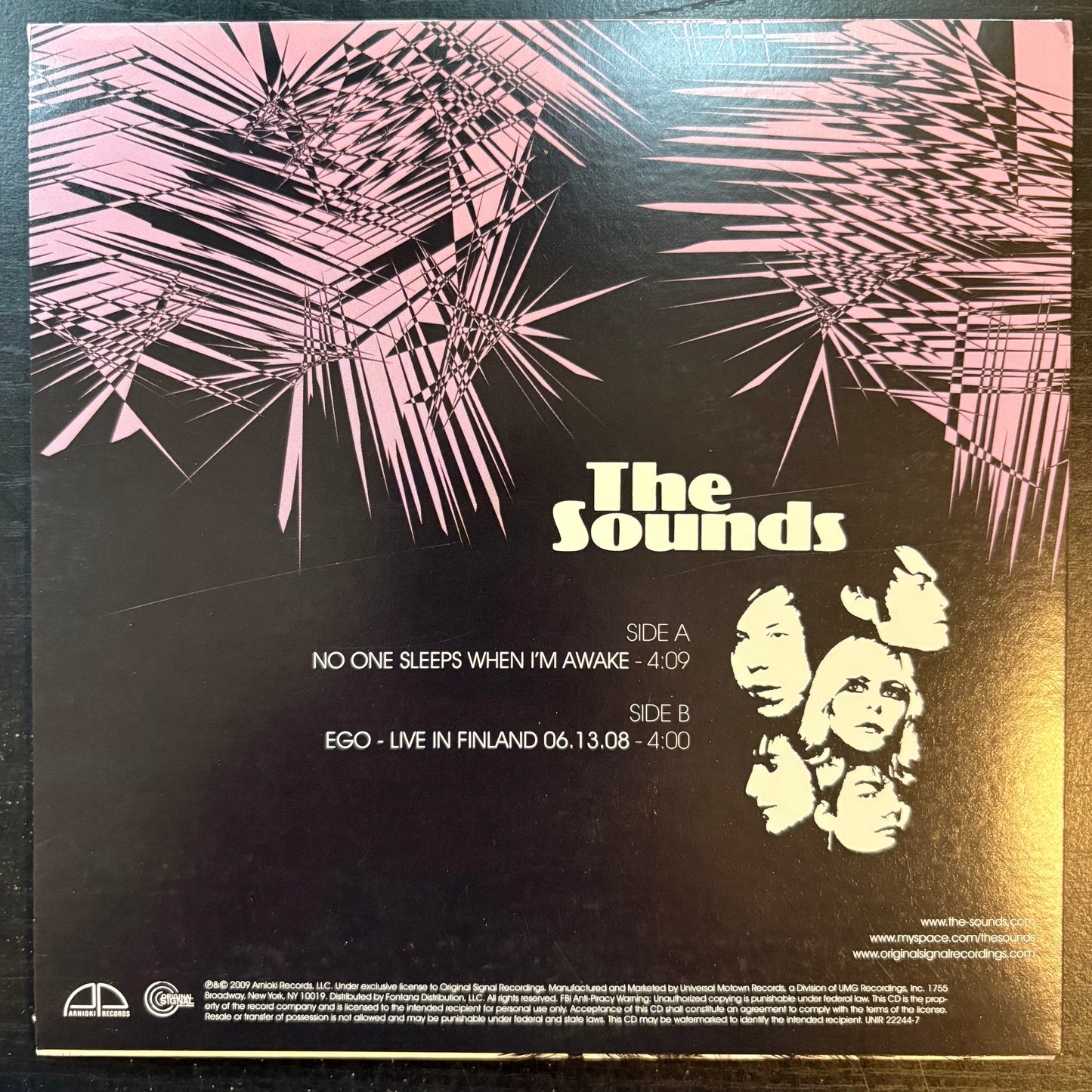 Sounds, "No One Sleeps When I'm Awake" (7") [VG+ Used]