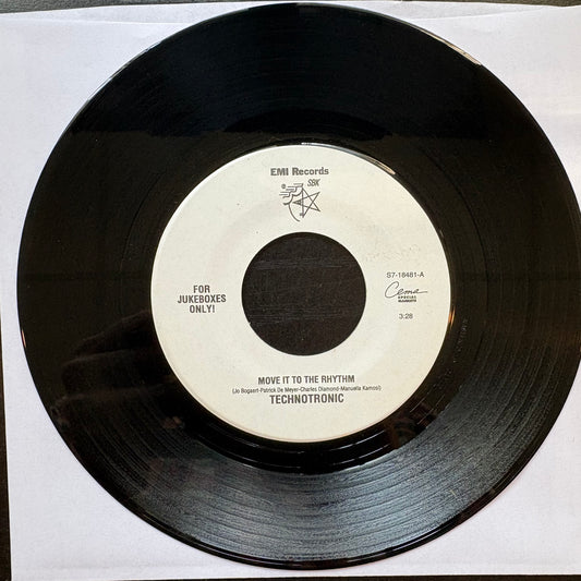 Technotronic, "Move It to the Rhythm" (7") [VG+ Used]