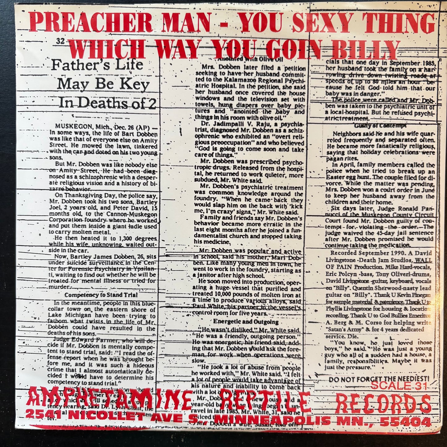 God Bullies, "Join Satan's Army" (2x7") [VG+ Used]