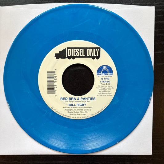 Will Rigby, "Red Bra & Panties" (Blue Vinyl / 7") [EX Used]