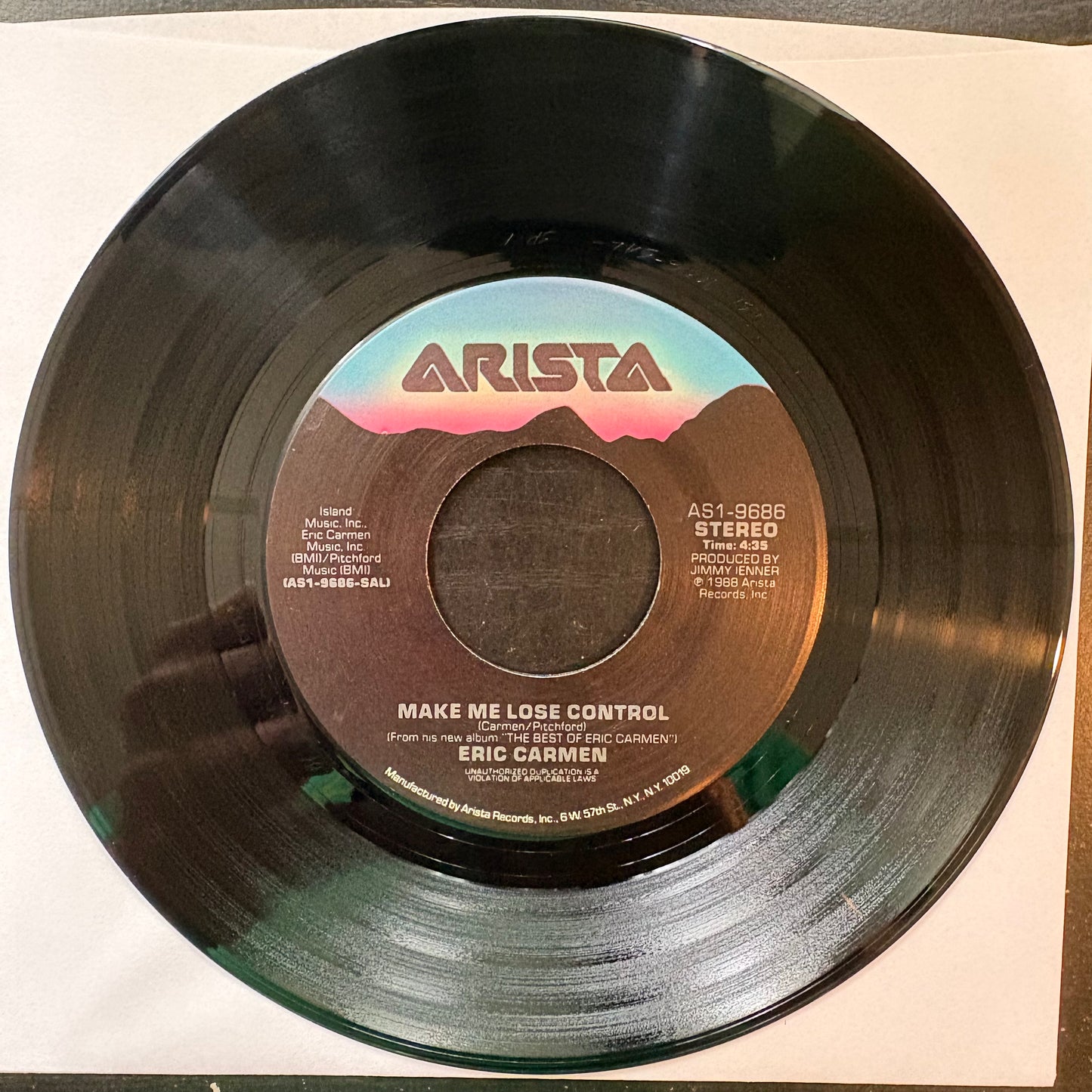 Eric Carmen, "Make Me Lose Control" (7") [VG+ Used]