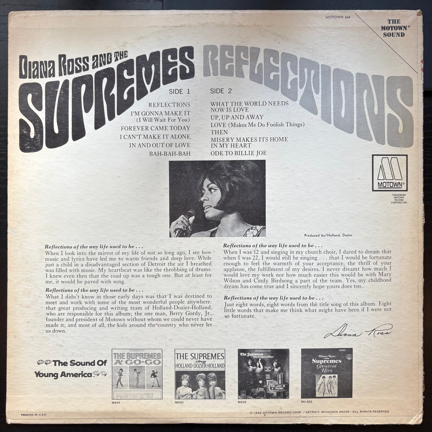 Diana Ross & The Supremes, "Reflections" [VG Used]