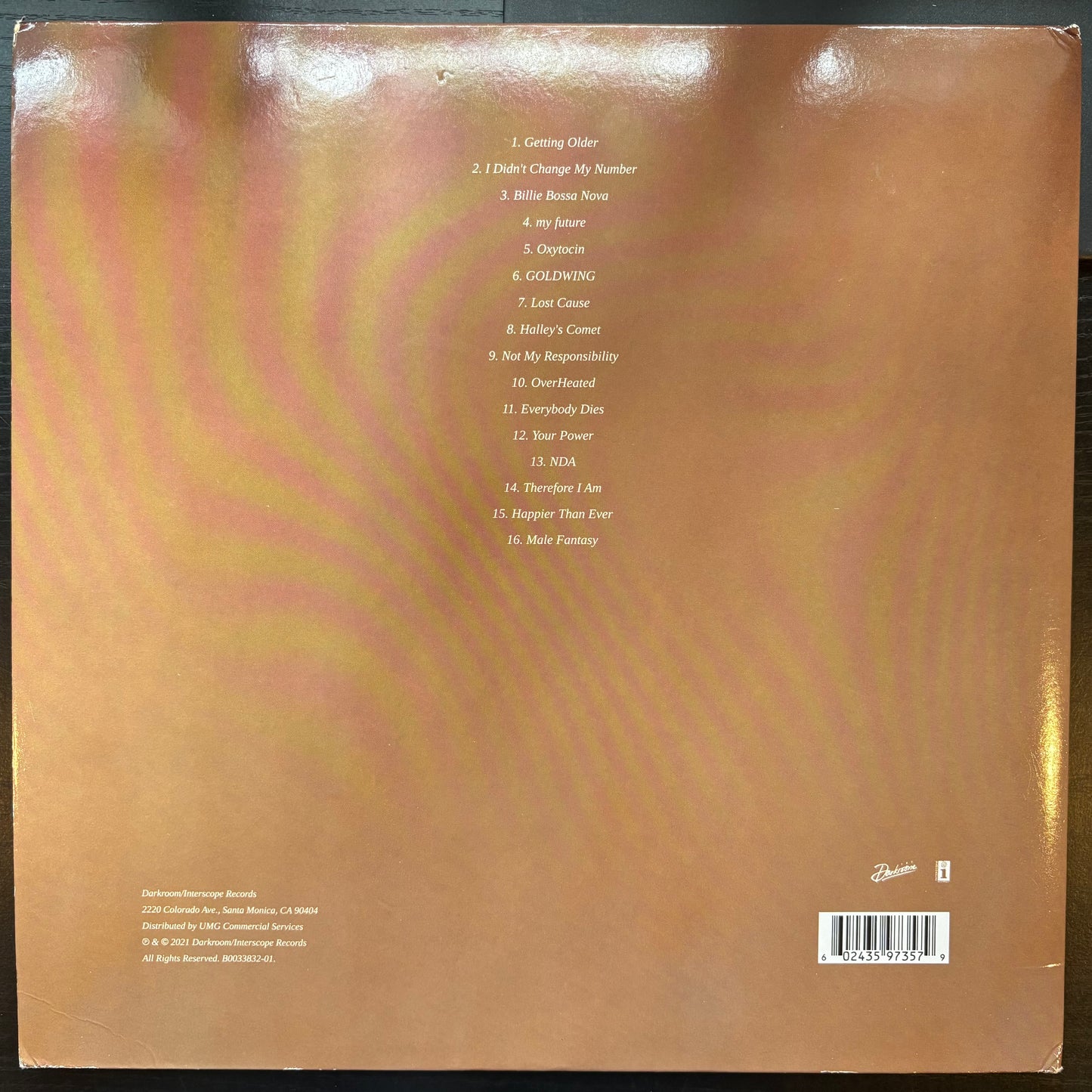 Billie Eilish, "Happier Than Ever" (Pale Blue Vinyl) [VG Used]