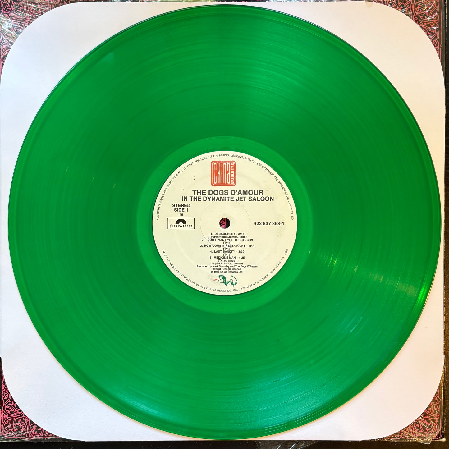 Dogs D'Amour, "In the Dynamite Jet Saloon" (Green Vinyl) [VG- Used]