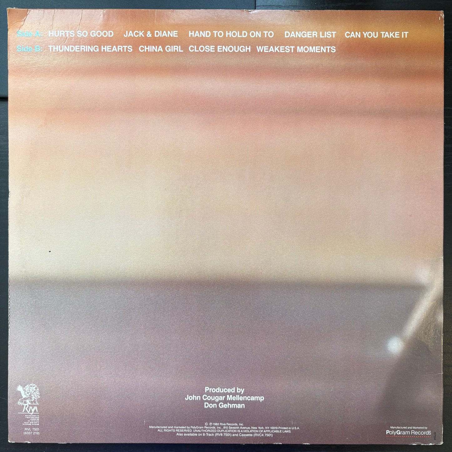 John Cougar, "American Fool" [VG Used]