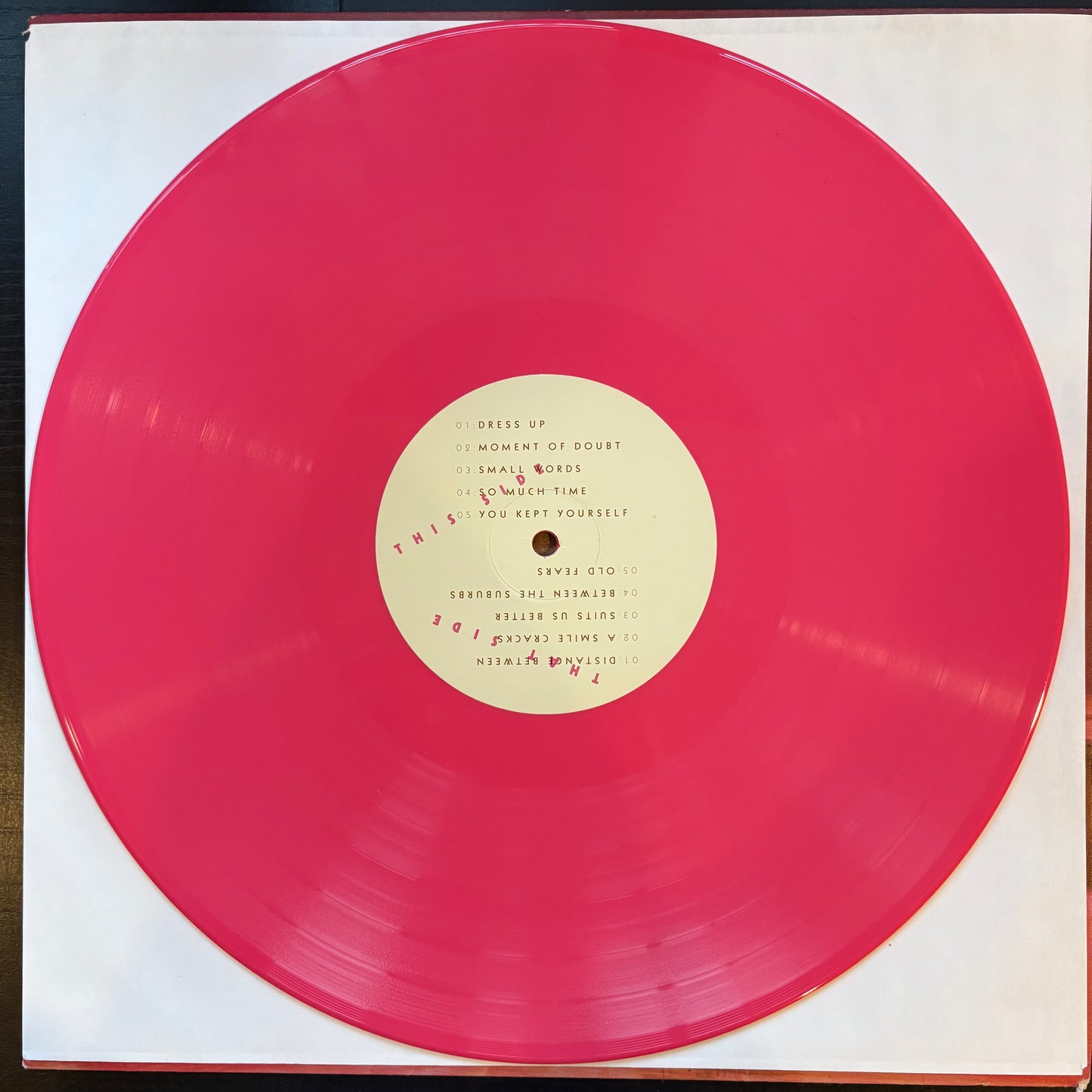 School of Language, "Old Fears" (Signed) (Pink Vinyl) [VG+ Used]
