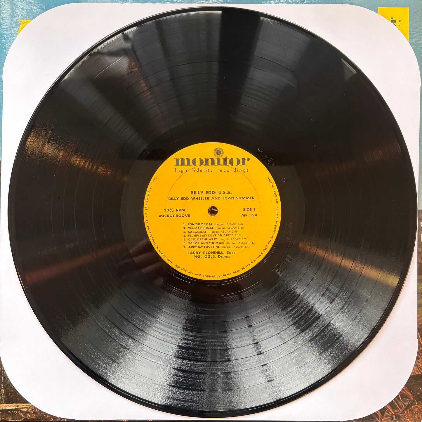 Billy Edd Wheeler & Joan Sommer, "Billy Edd: USA" [VG Used]