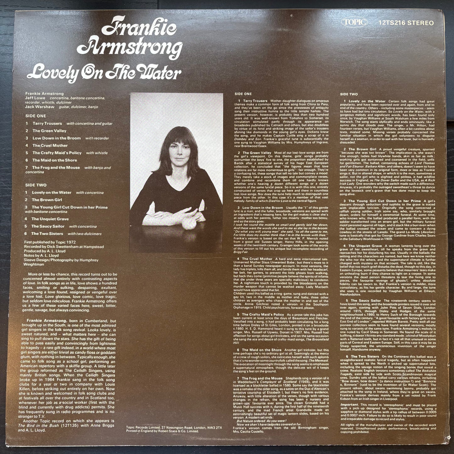 Frankie Armstrong, "Lovely on the Water" [VG Used]