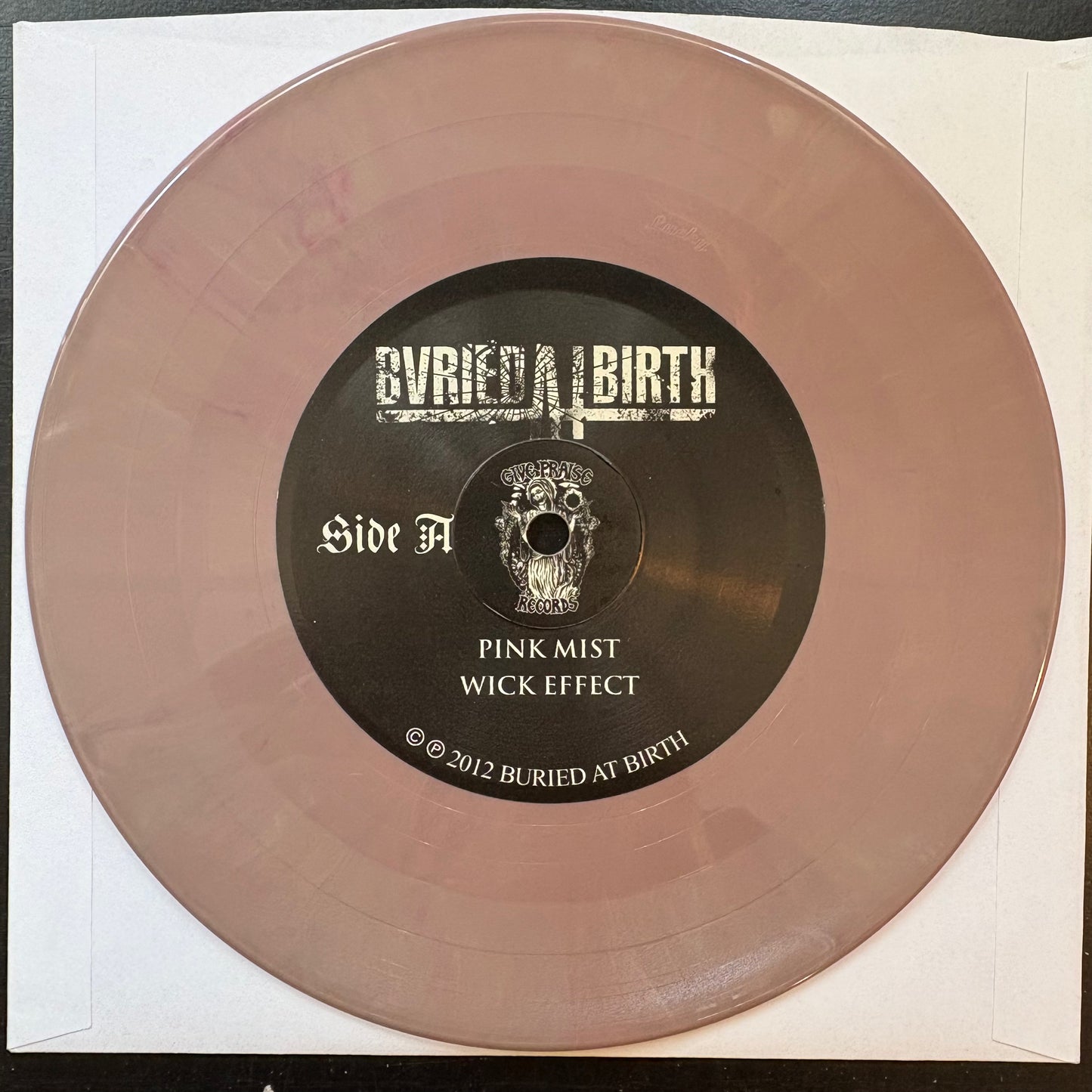 Buried at Birth, "Buried at Birth" (7") (Multi-Color Swirl Vinyl) [EX Used]