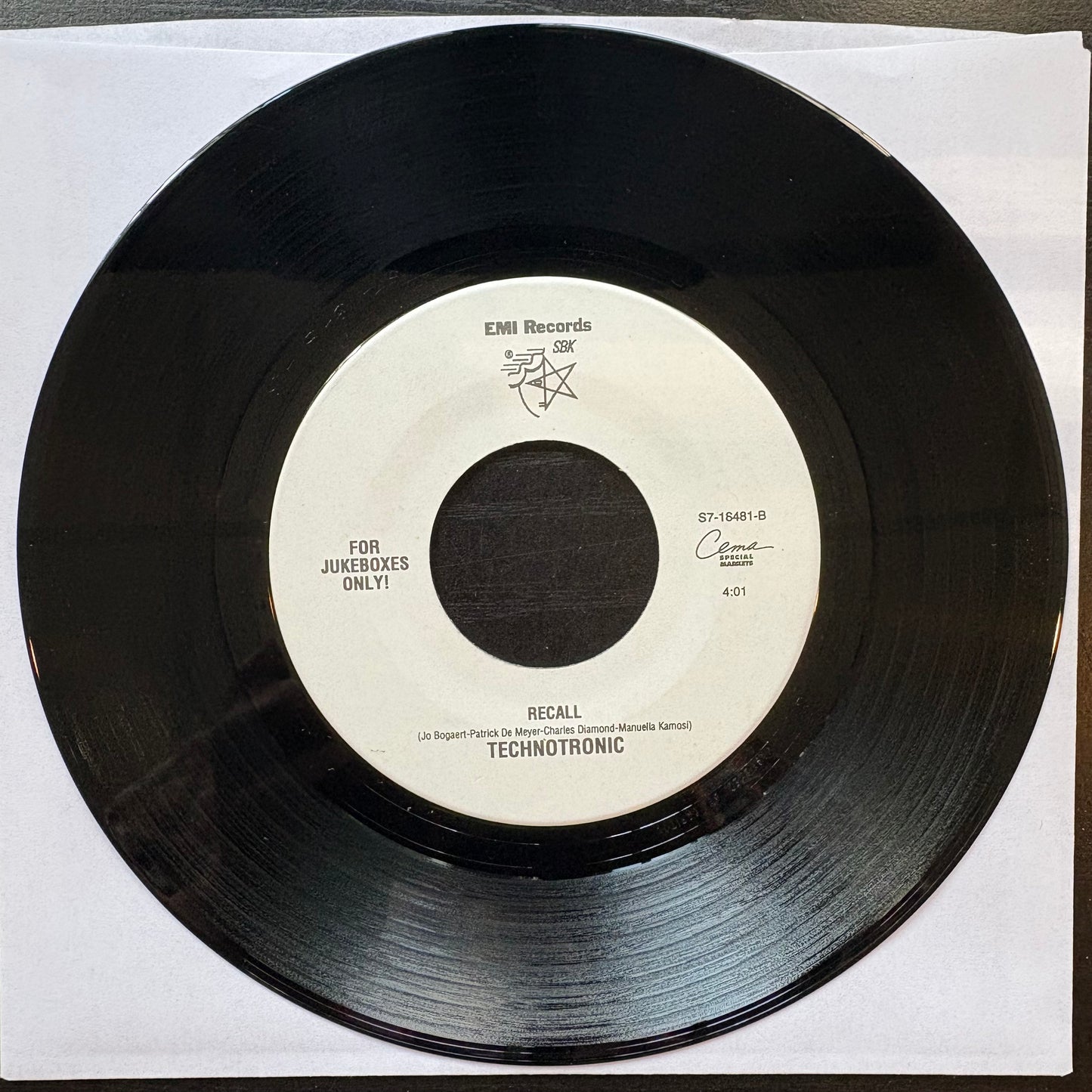 Technotronic, "Move It to the Rhythm" (7") [VG+ Used]