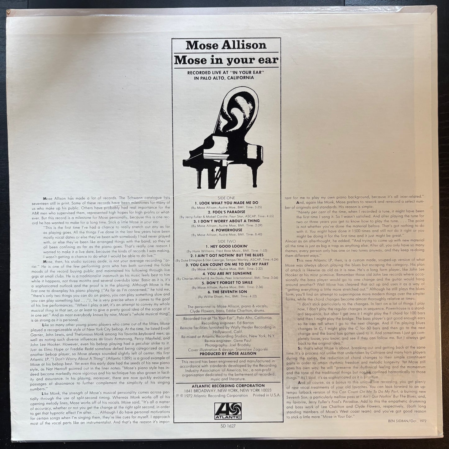 Mose Allison, "Mose In Your Ear" [VG Used]