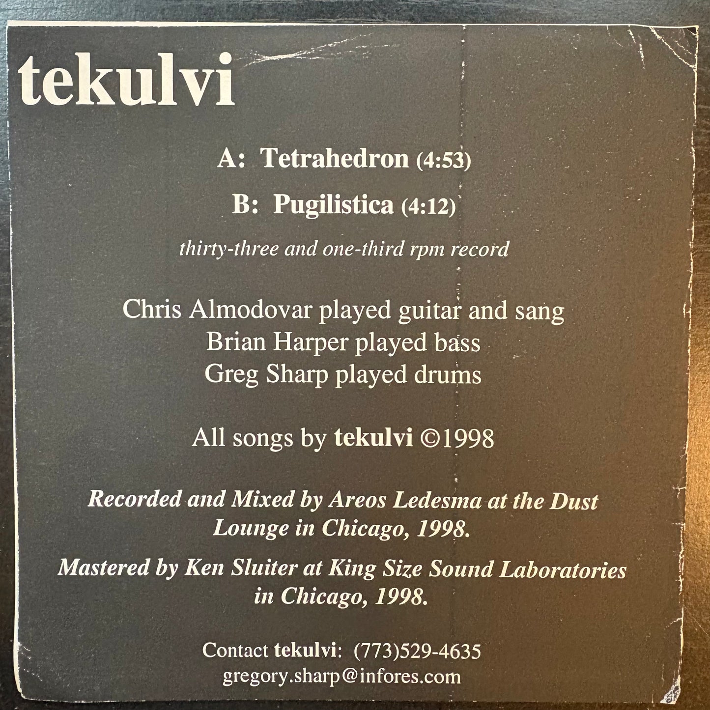 Tekulvi, "Tetrahedron" (7") [VG Used]
