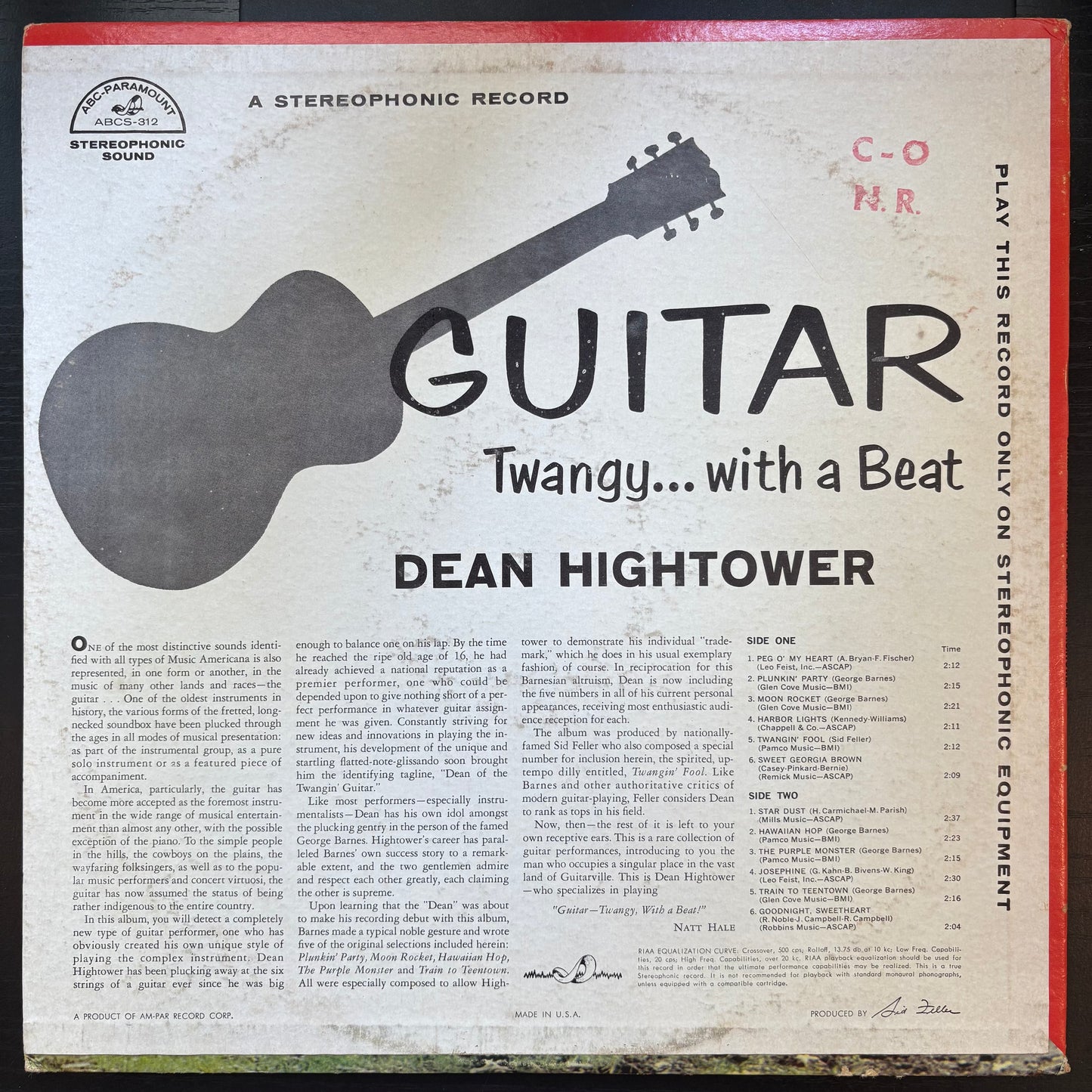 Dean Hightower, "Guitar - Twangy WIth a Beat" [VG+ Used]