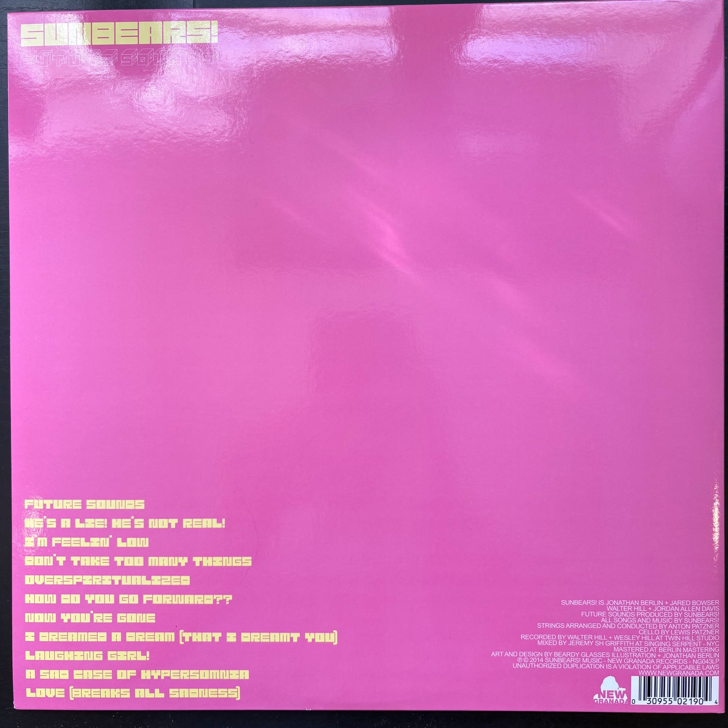 Sunbears!, "Future Sounds" (Signed) (Pink Marble Vinyl) [VG+ Used]