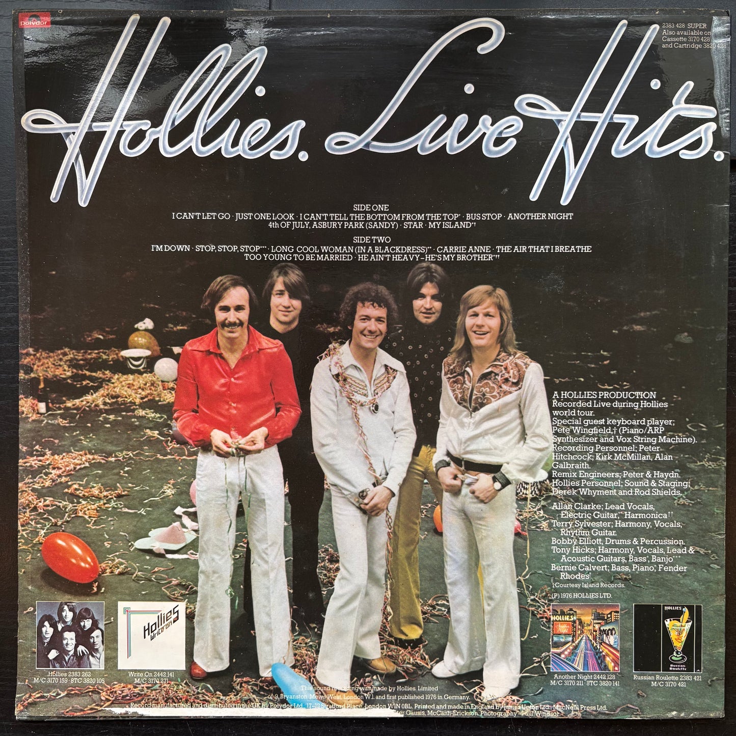 Hollies, "Hollies Live Hits" [VG+ Used]