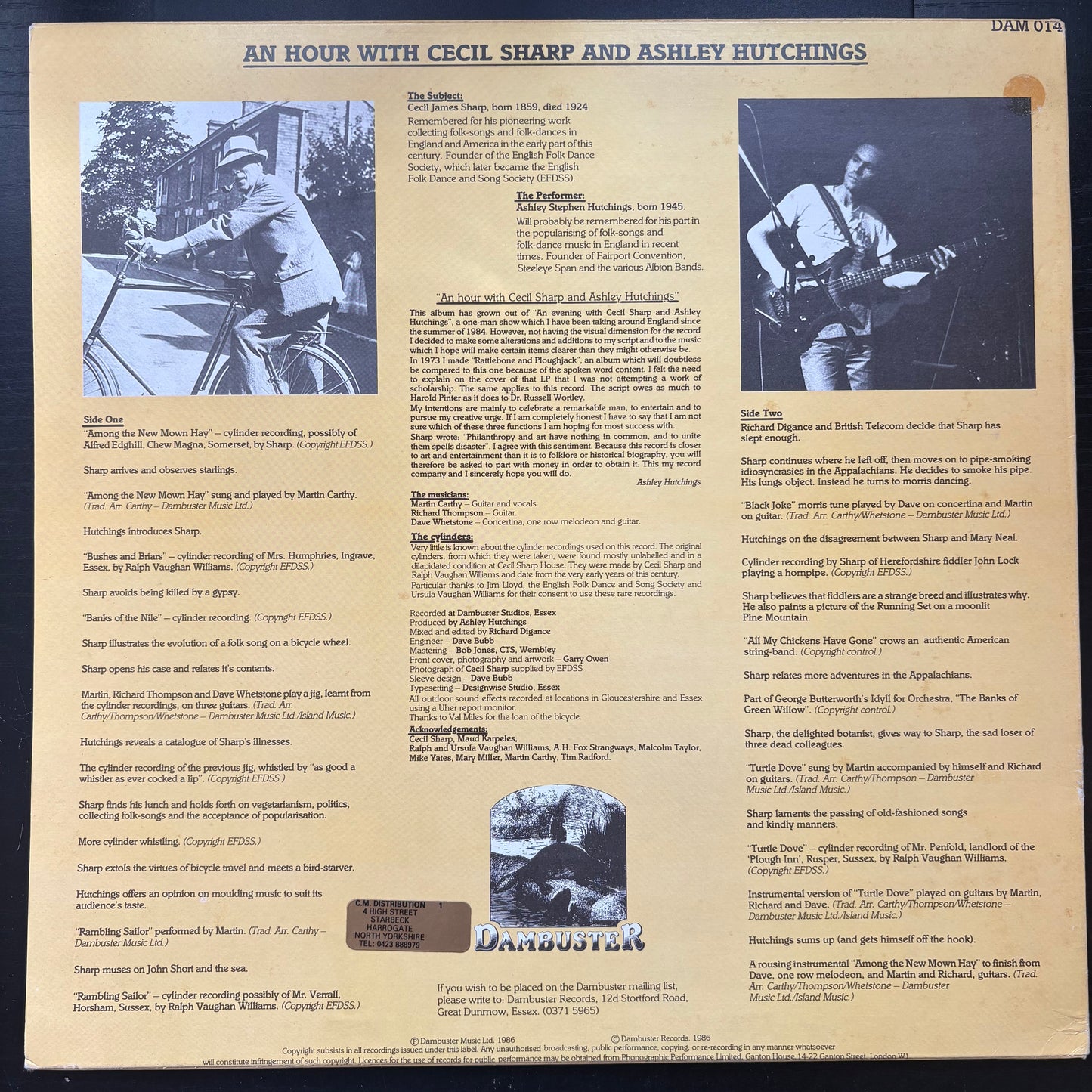 Cecil Sharp & Ashley Hutchings, "An Hour With Cecil Sharp & Ashley Hutchings" [VG Used]