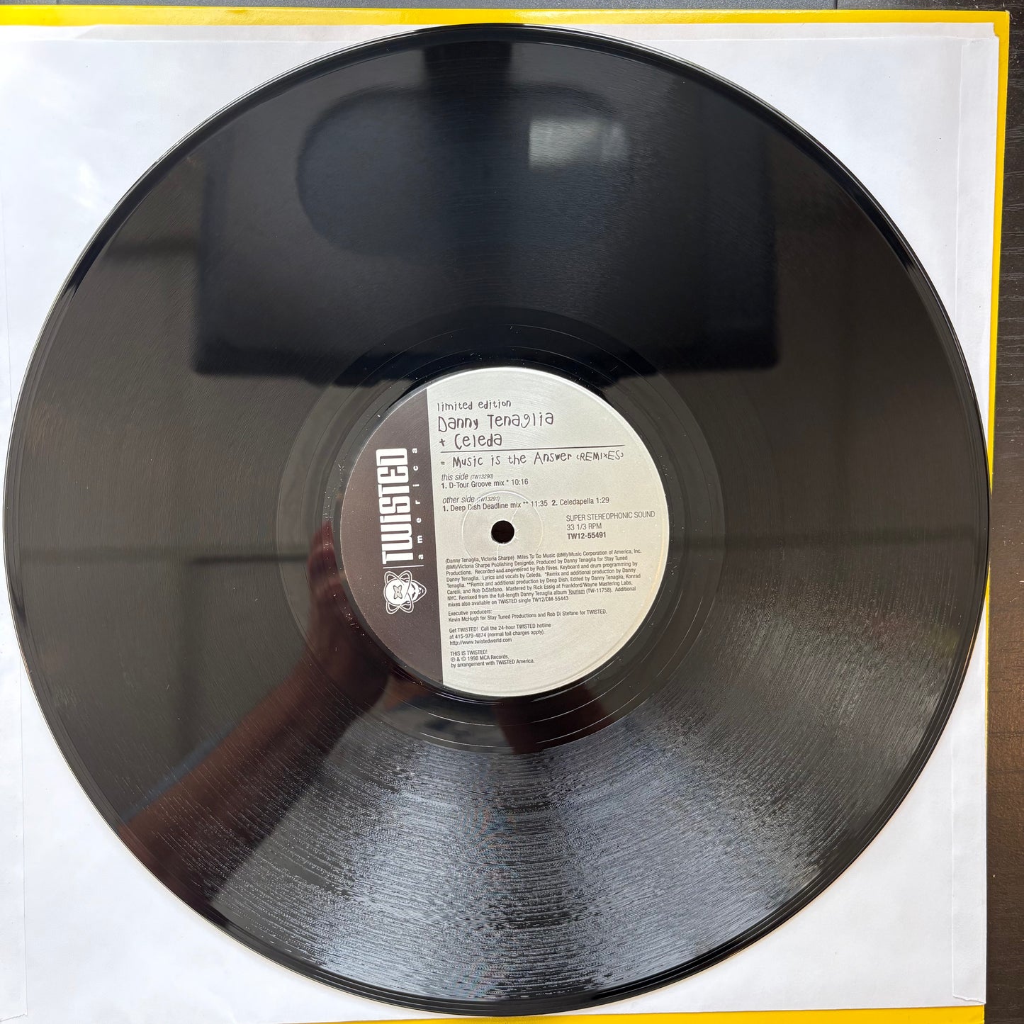 Danny Tenaglia + Celeda, "Music Is the Answer (Remixes)" (12") [VG+ Used]