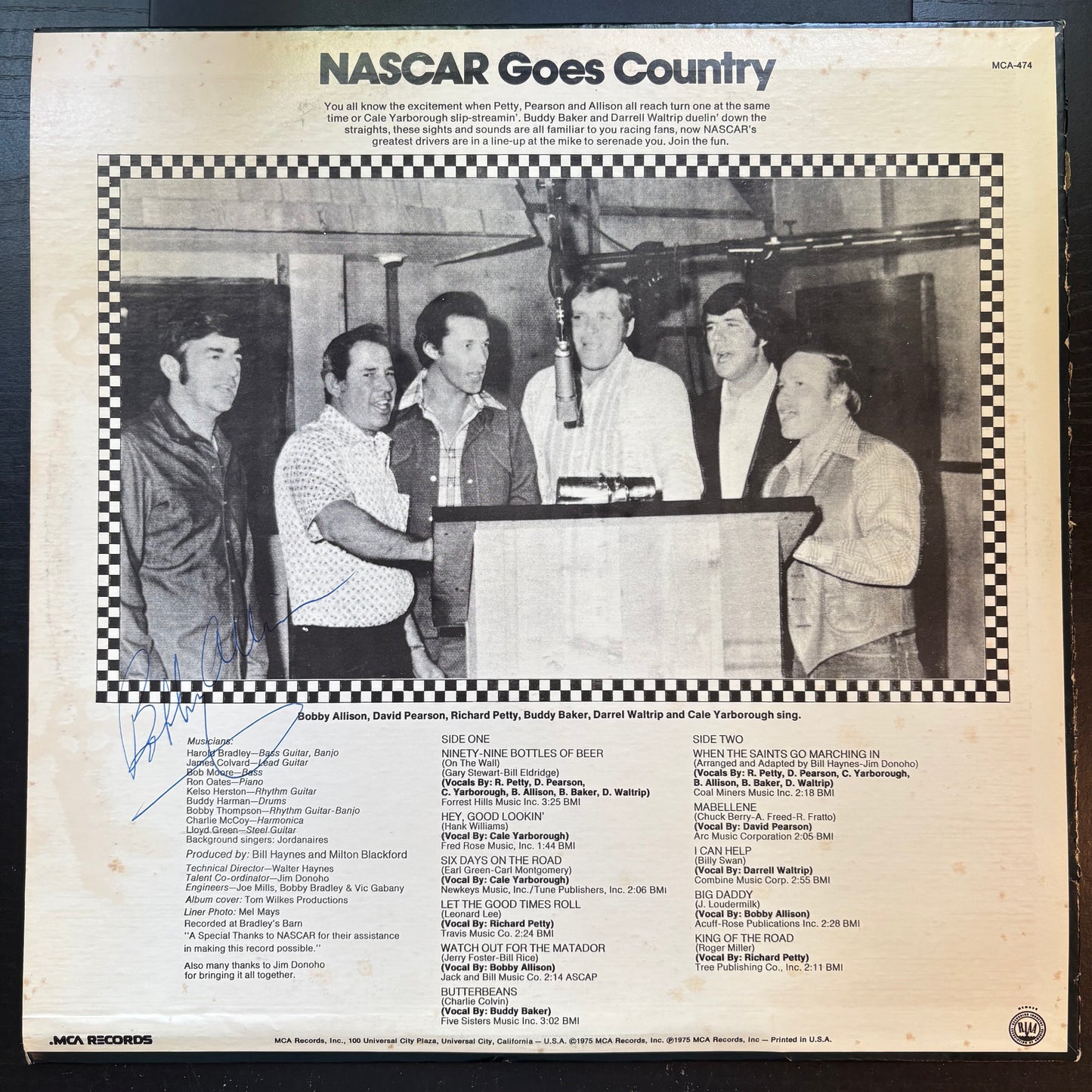 Various Artists, "NASCAR Goes Country" (Signed by Bobby Allison) [VG+ Used]