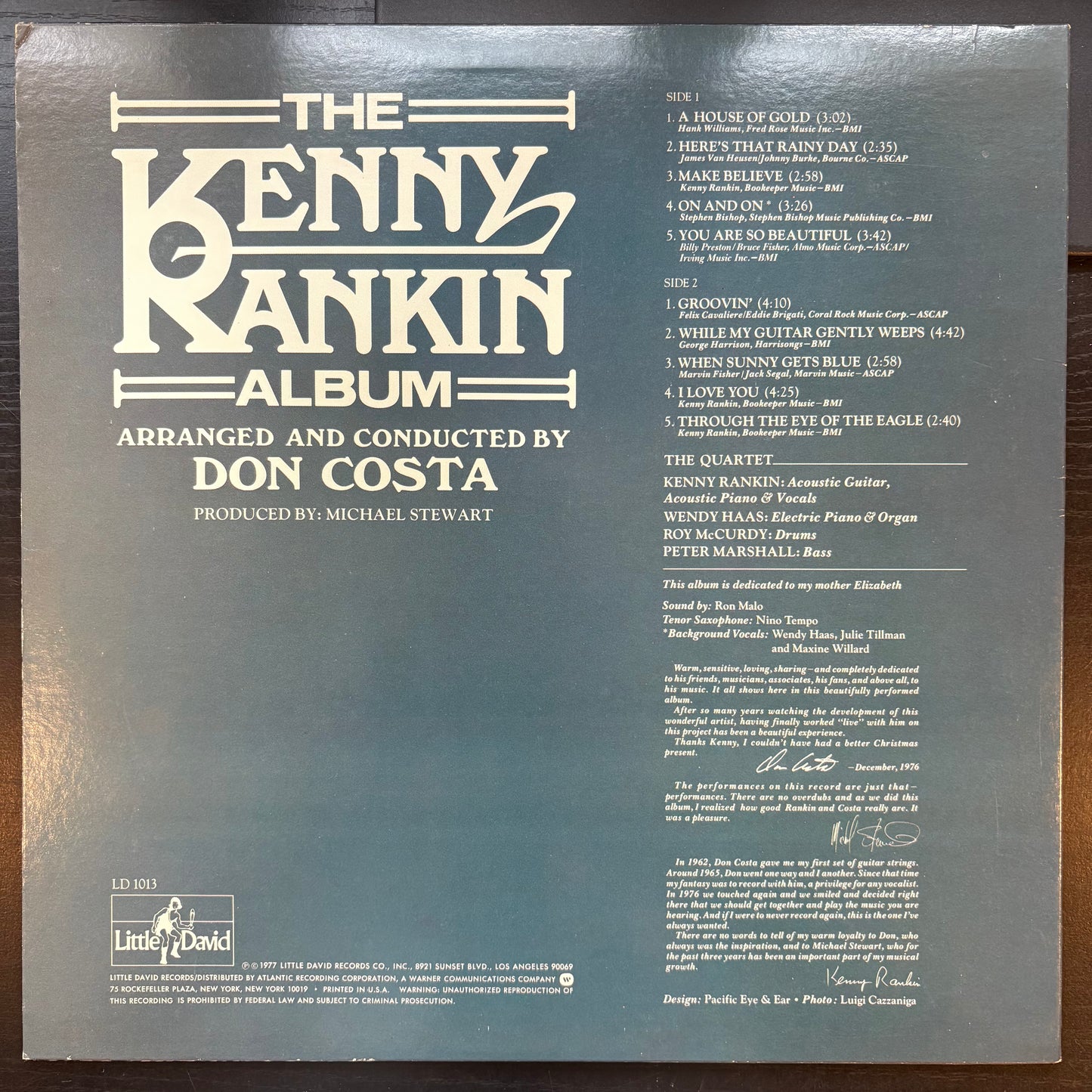 Kenny Rankin, "The Kenny Rankin Album" [VG+ Used]