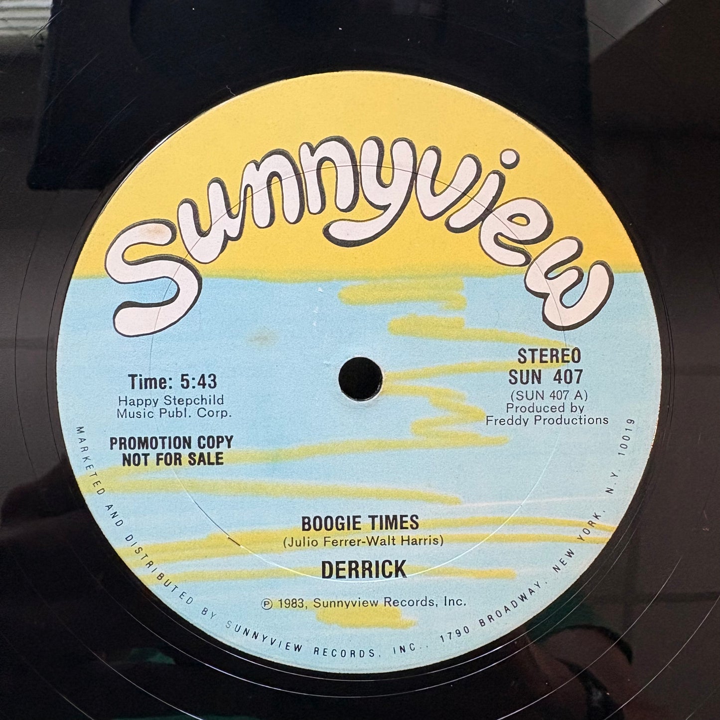 Derrick, "Boogie Times" (Promo 12") [VG Used]