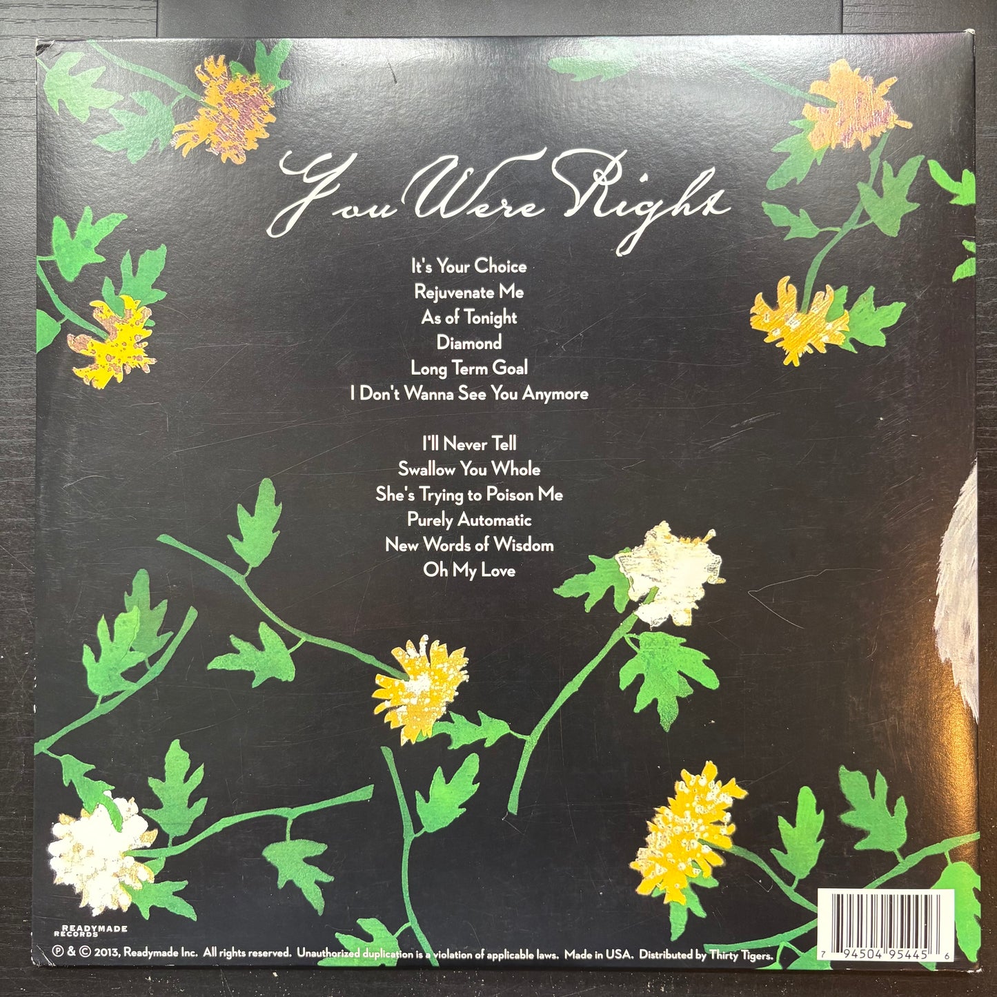 Brendan Benson, "You Were Right" (LP) [VG+ Used]