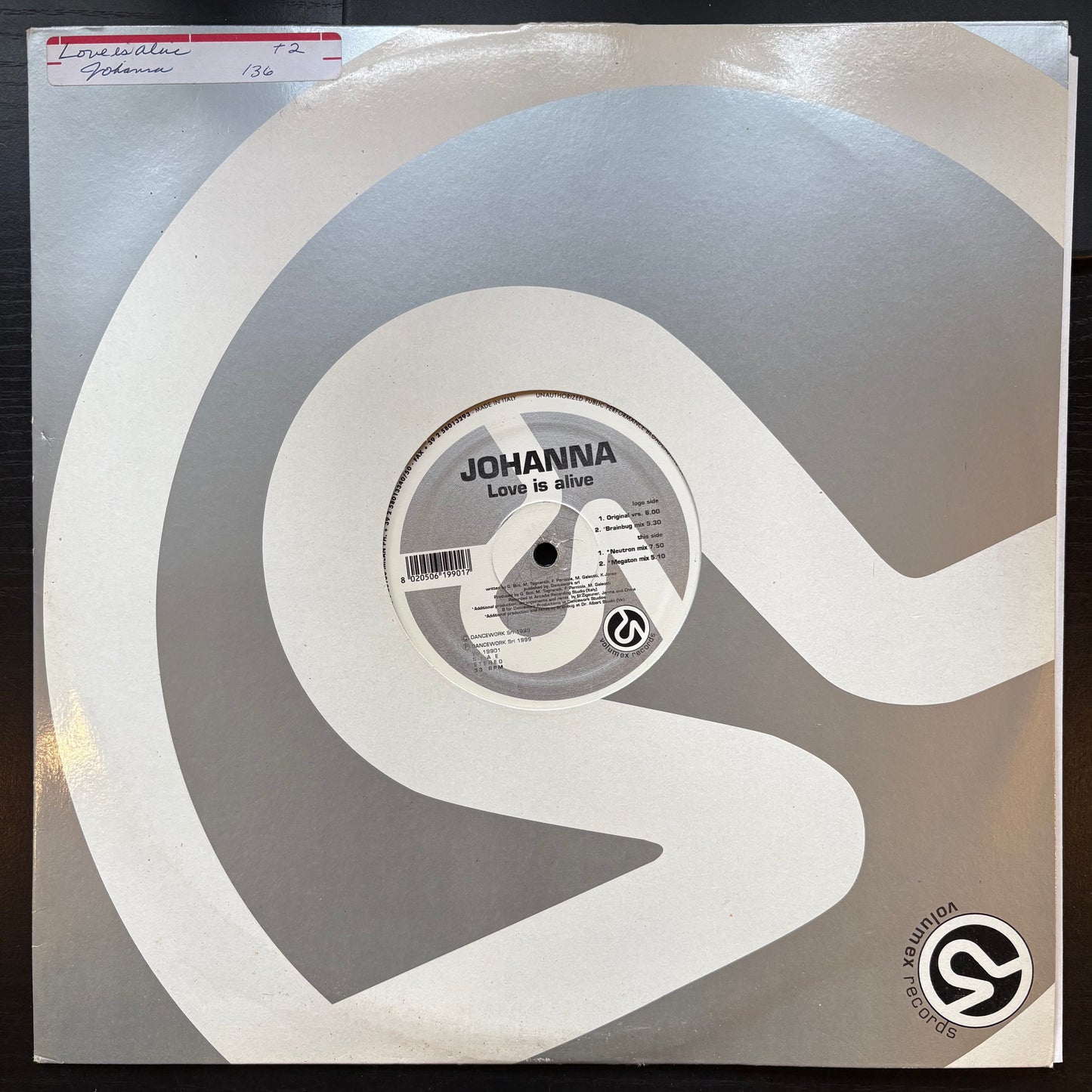 Johanna, "Love Is Alive" (12") [VG Used]