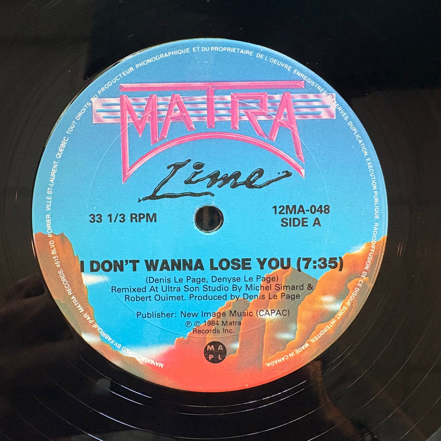 Lime, "I Don't Wanna Lose You" (12") [VG Used]