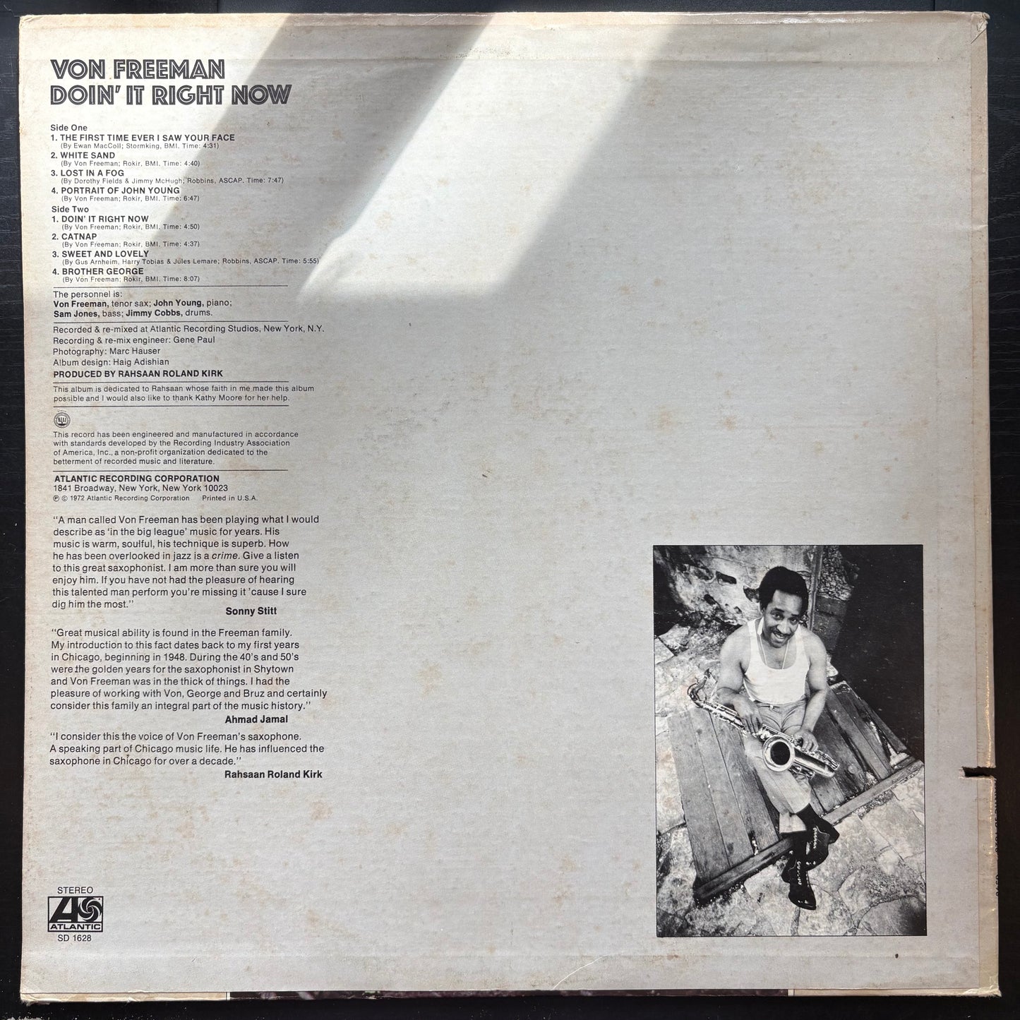 Von Freeman, "Doin' It Right Now" [VG Used]