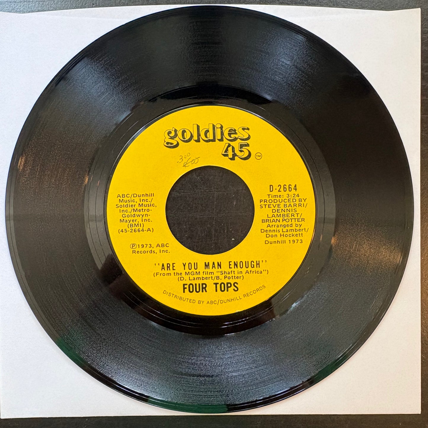 Four Tops, "I Just Can't Get Enough of You" (7") [VG Used]