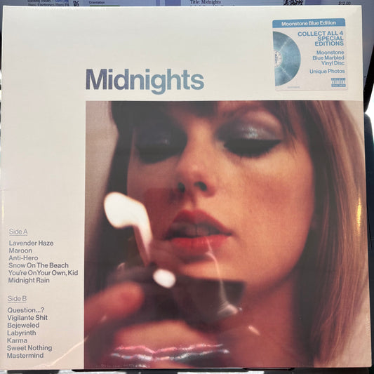 Taylor Swift, "Midnights" (Moonstone Blue Vinyl) (Sealed) [Used]