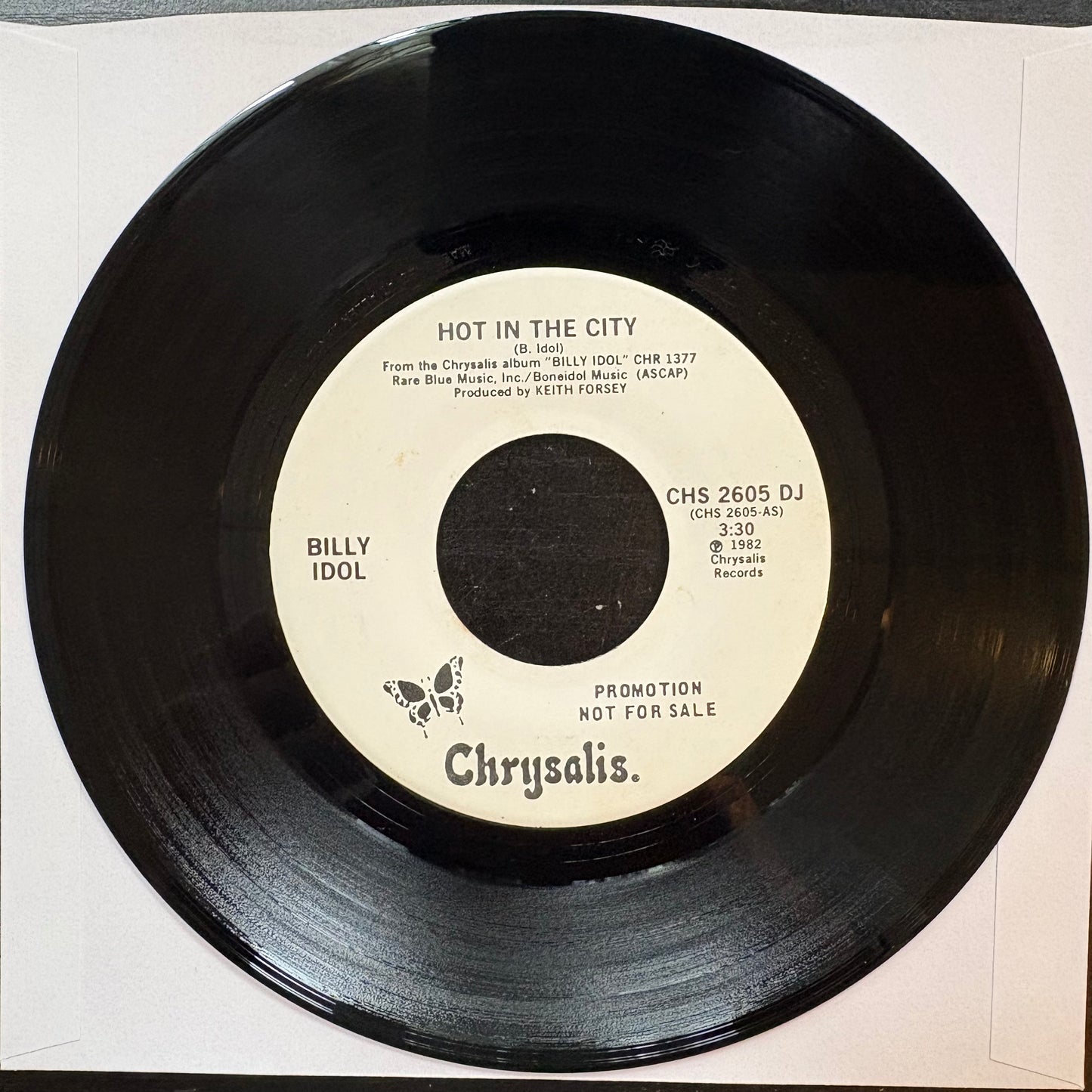 Billy Idol, "Hot in the City" (7") (Promo) [VG+ Used]