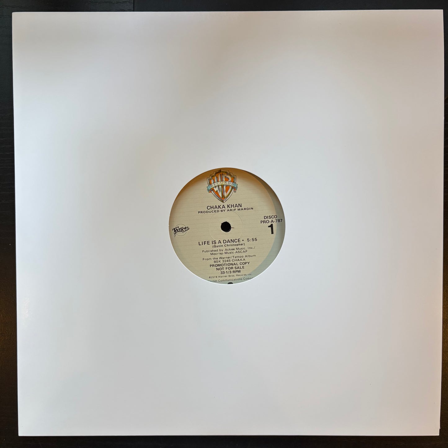 Chaka Khan, "Life Is a Dance" (Promo 12") [VG+ Used]