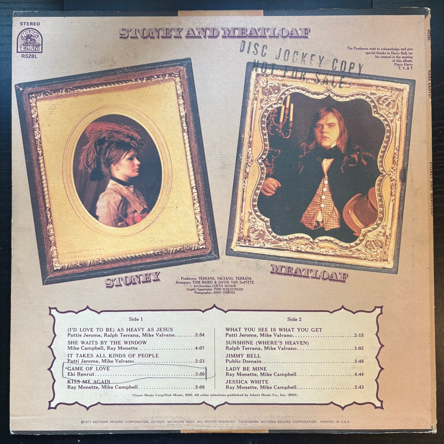 Stoney & Meatloaf, "Stoney & Meatloaf" (Promo) [VG+ Used]