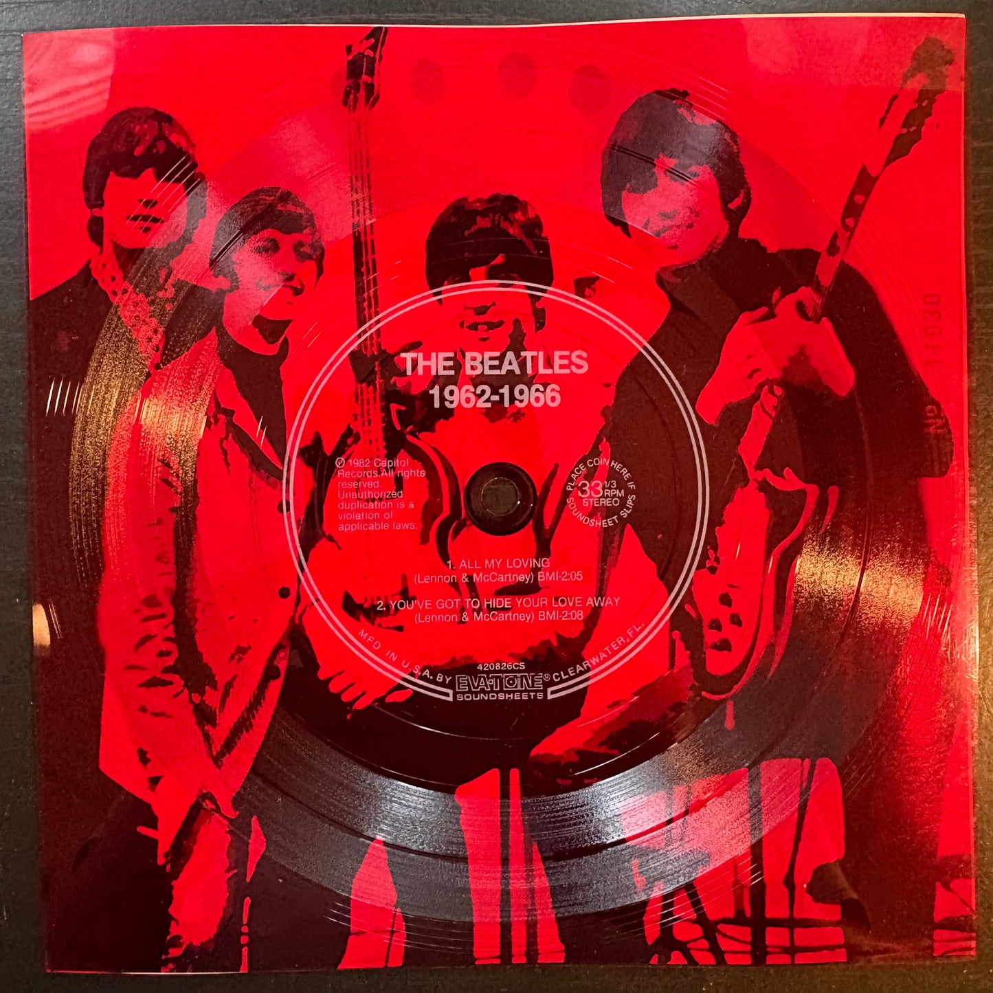 Beatles, "The Beatles 1962-1966" (7") (Flexi-Disc) [VG Used]
