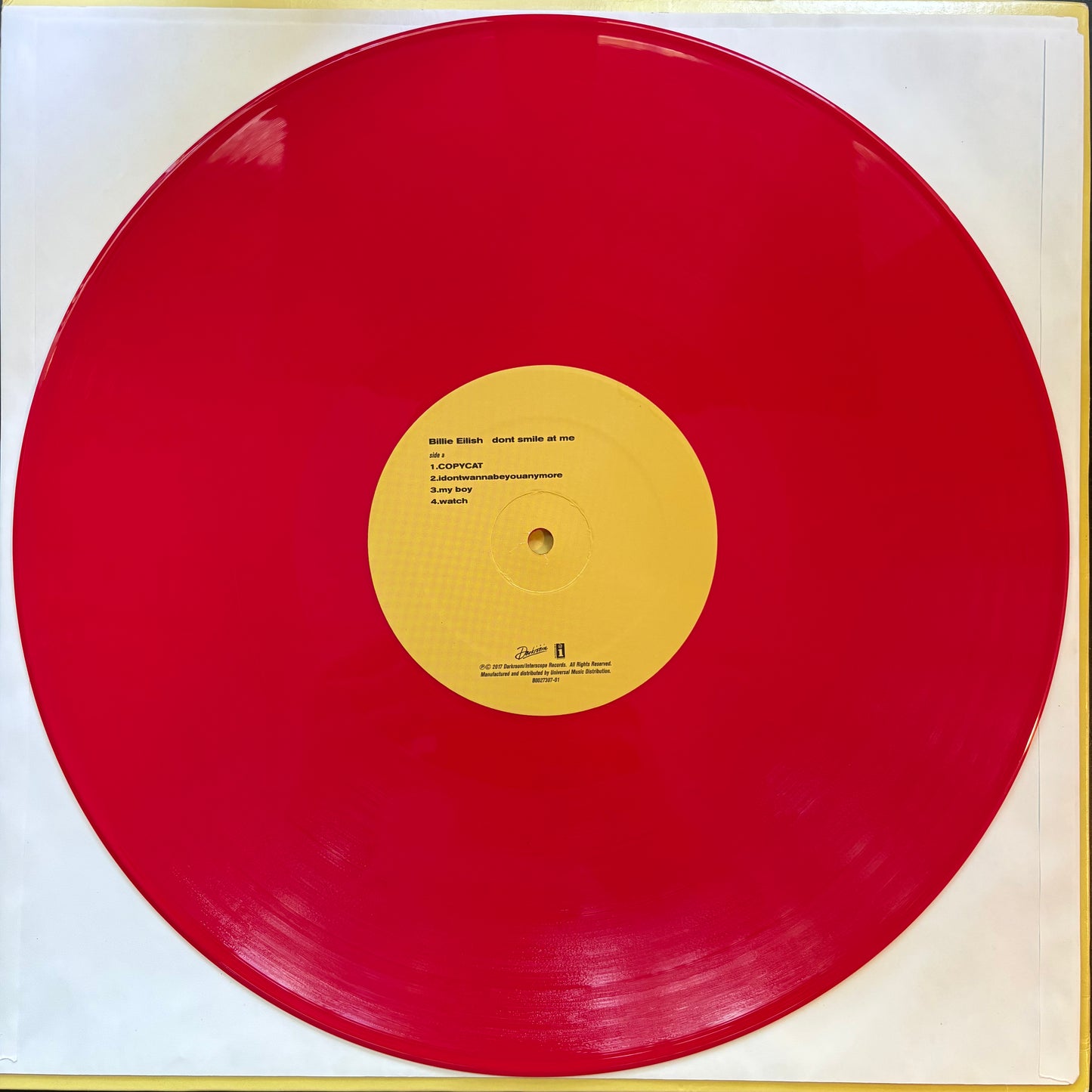 Billie Eilish, "Dont Smile at Me" (Red Vinyl) [VG Used]