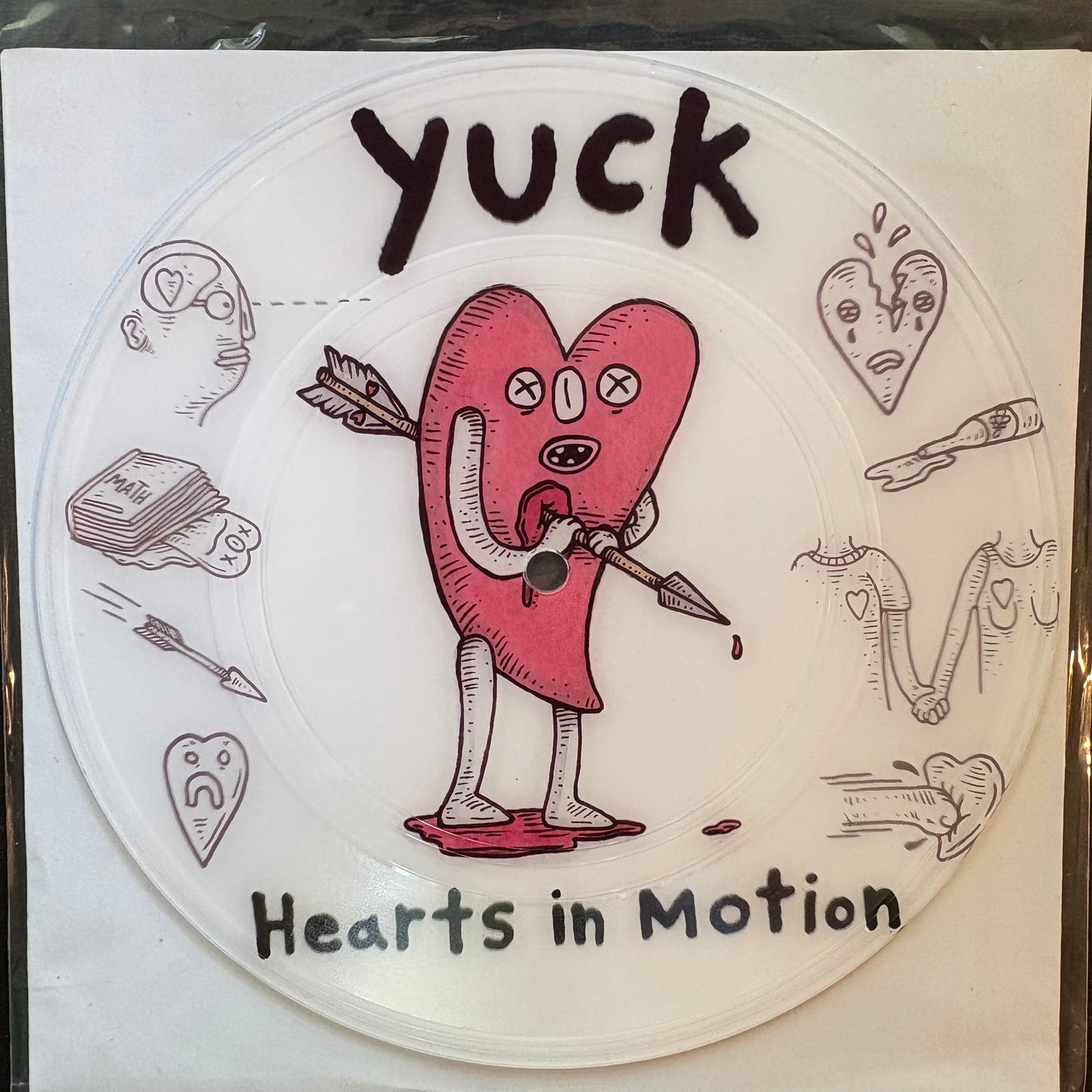 Yuck, "Hearts in Motion" (Lathe Cut 7") [VG Used]