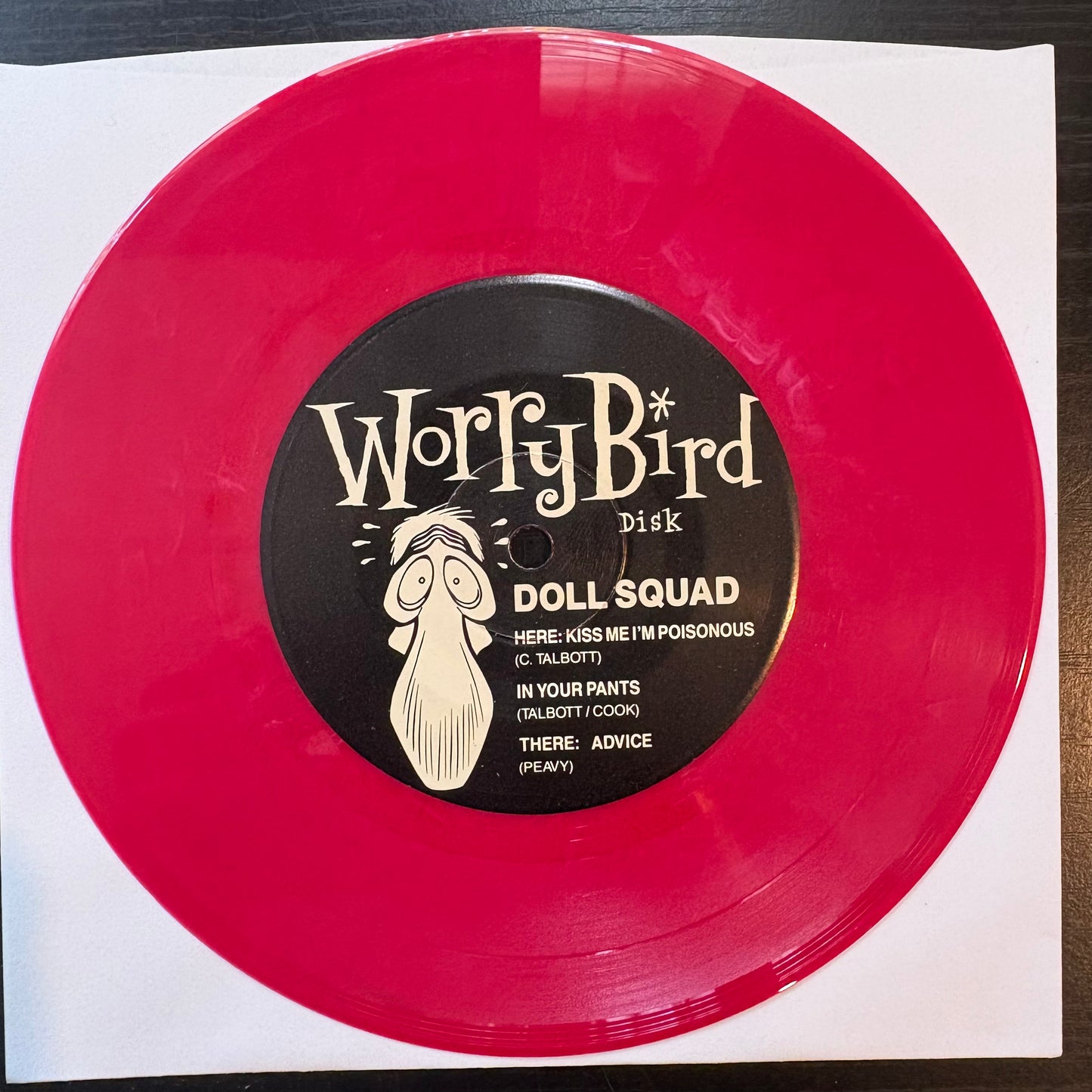 Doll Squad, "Kiss Me I'm Poisonous" (7") (Red Vinyl) [VG Used]