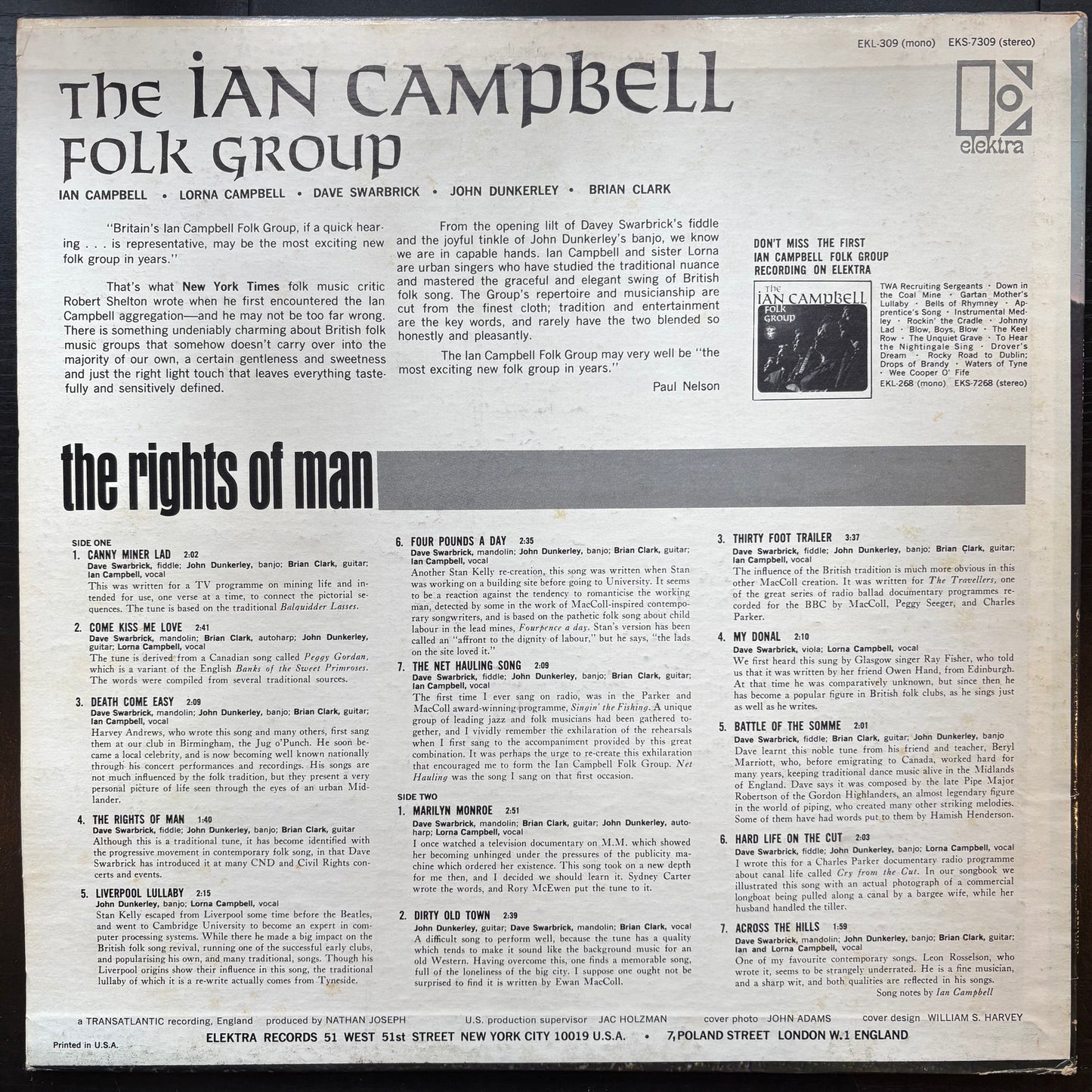 Ian Campbell Folk Group, "The Rights of Man" [VG Used]