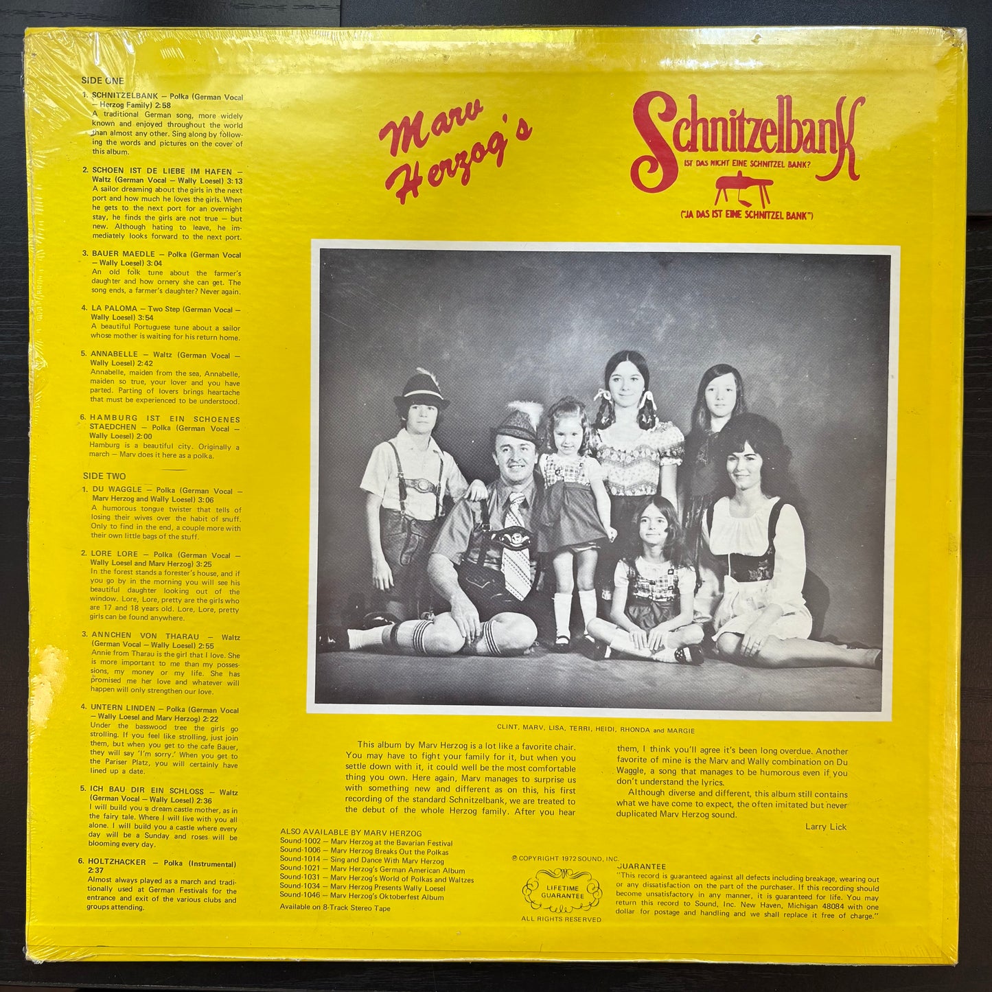 Marv Herzog, "Marv Herzog's Schnitzelbank" (Sealed) [Used]