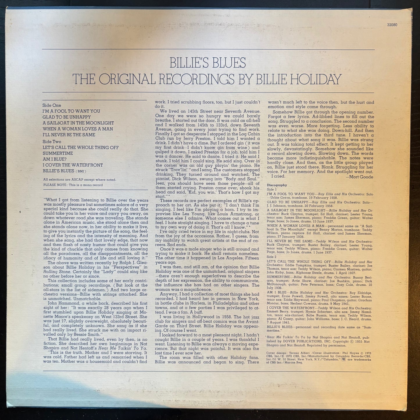 Billie Holiday, "Billie's Blues" [VG Used]