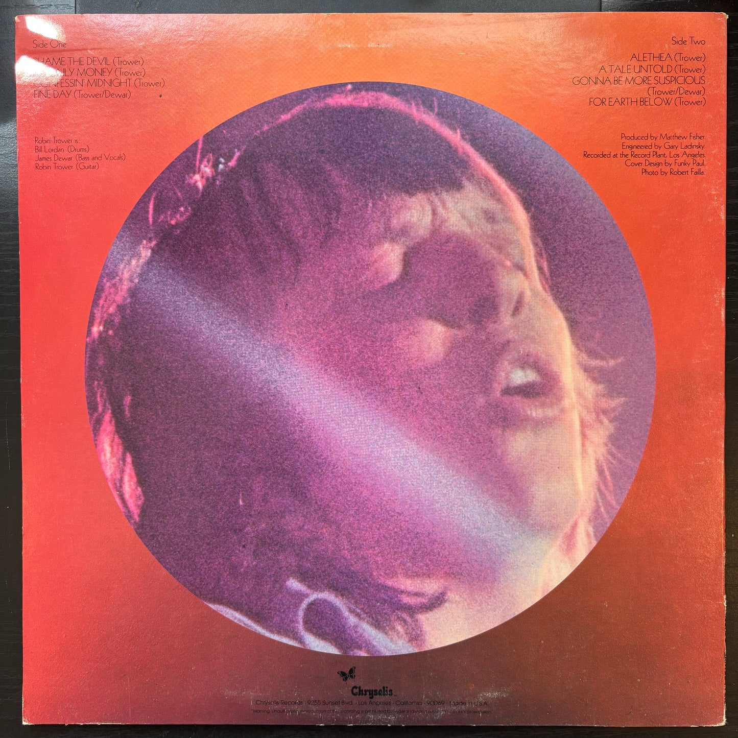 Robin Trower, "For Earth Below" [VG Used]