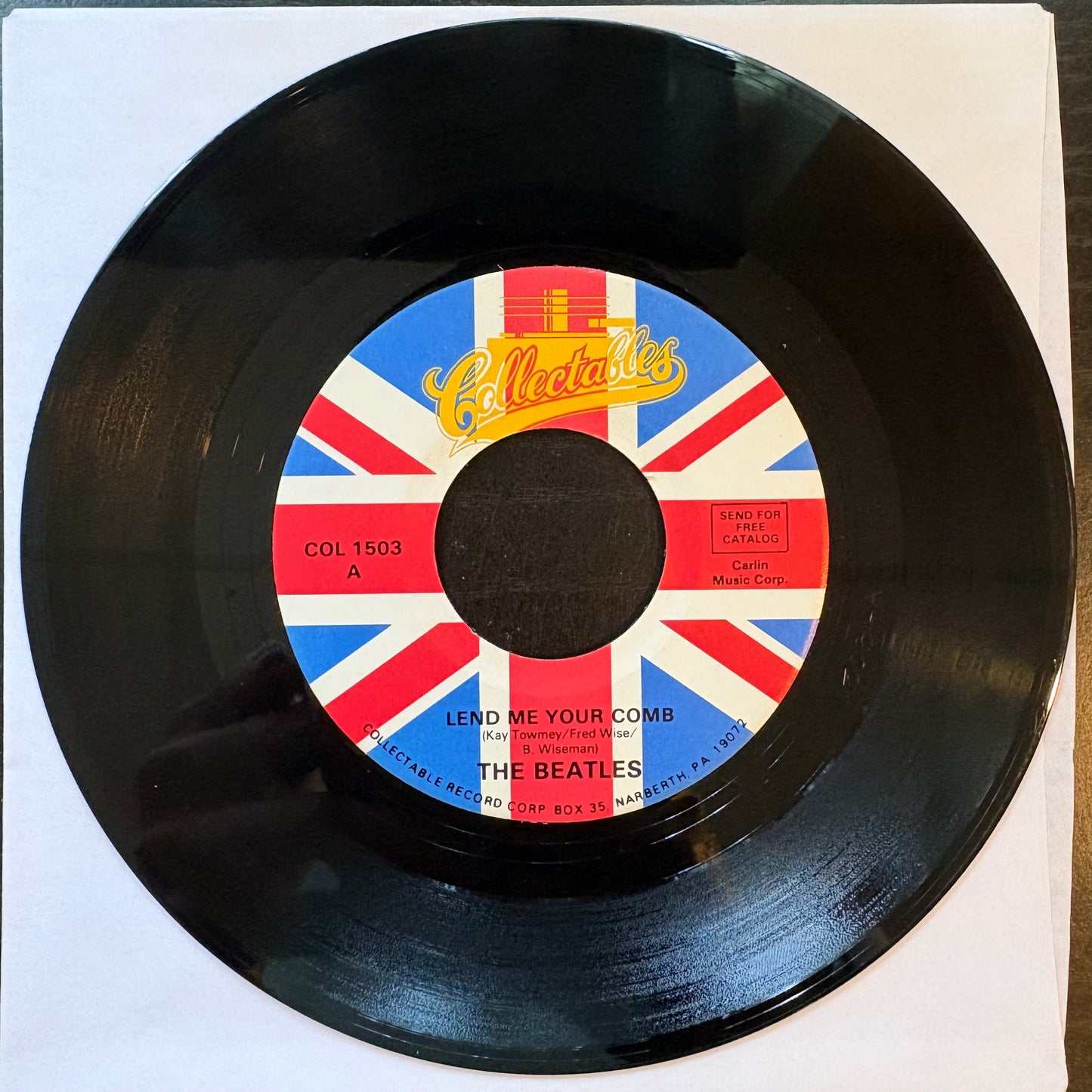 Beatles, "Lend Me Your Comb" (7") [VG Used]