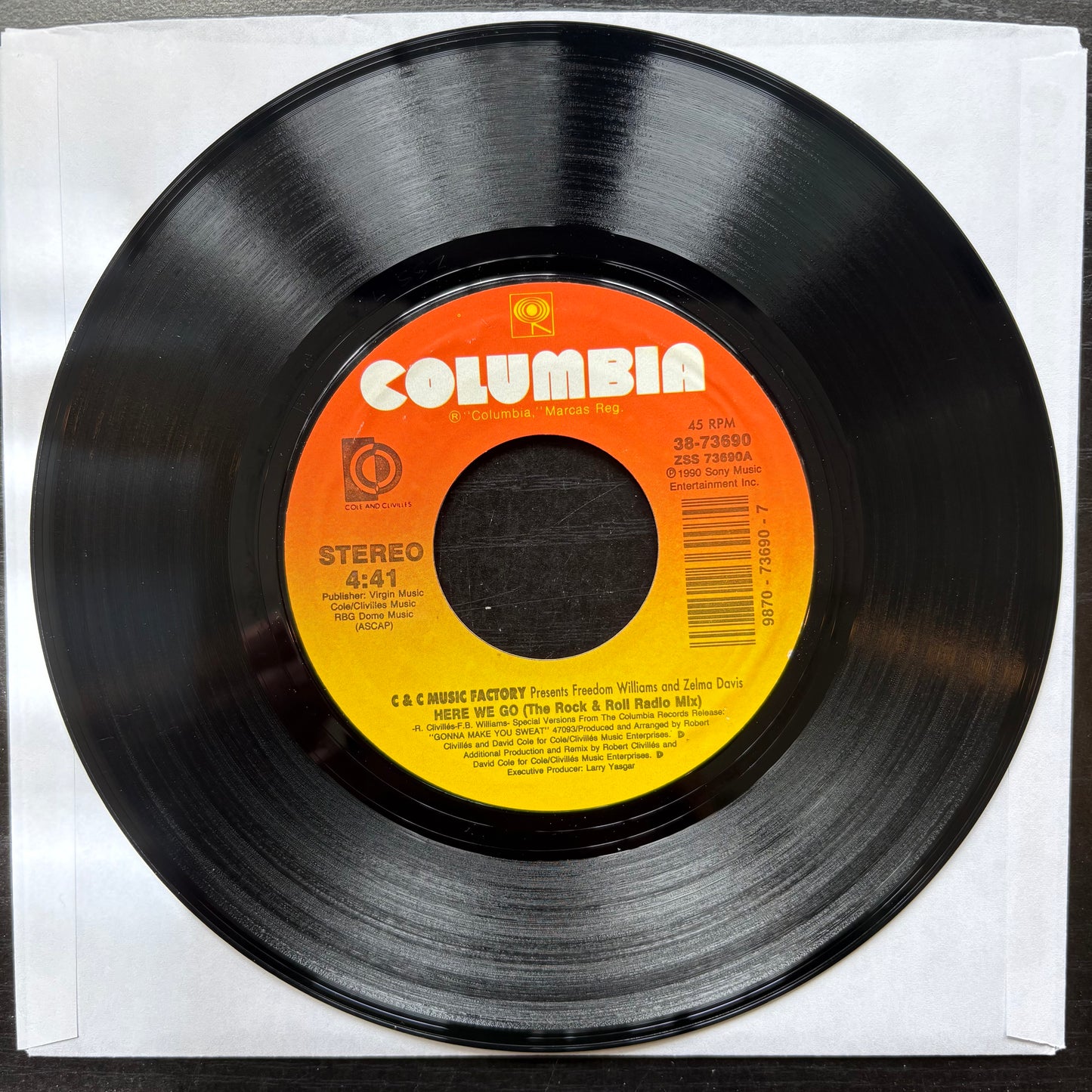 C & C Music Factory, "Here We Go" (7") [VG Used]
