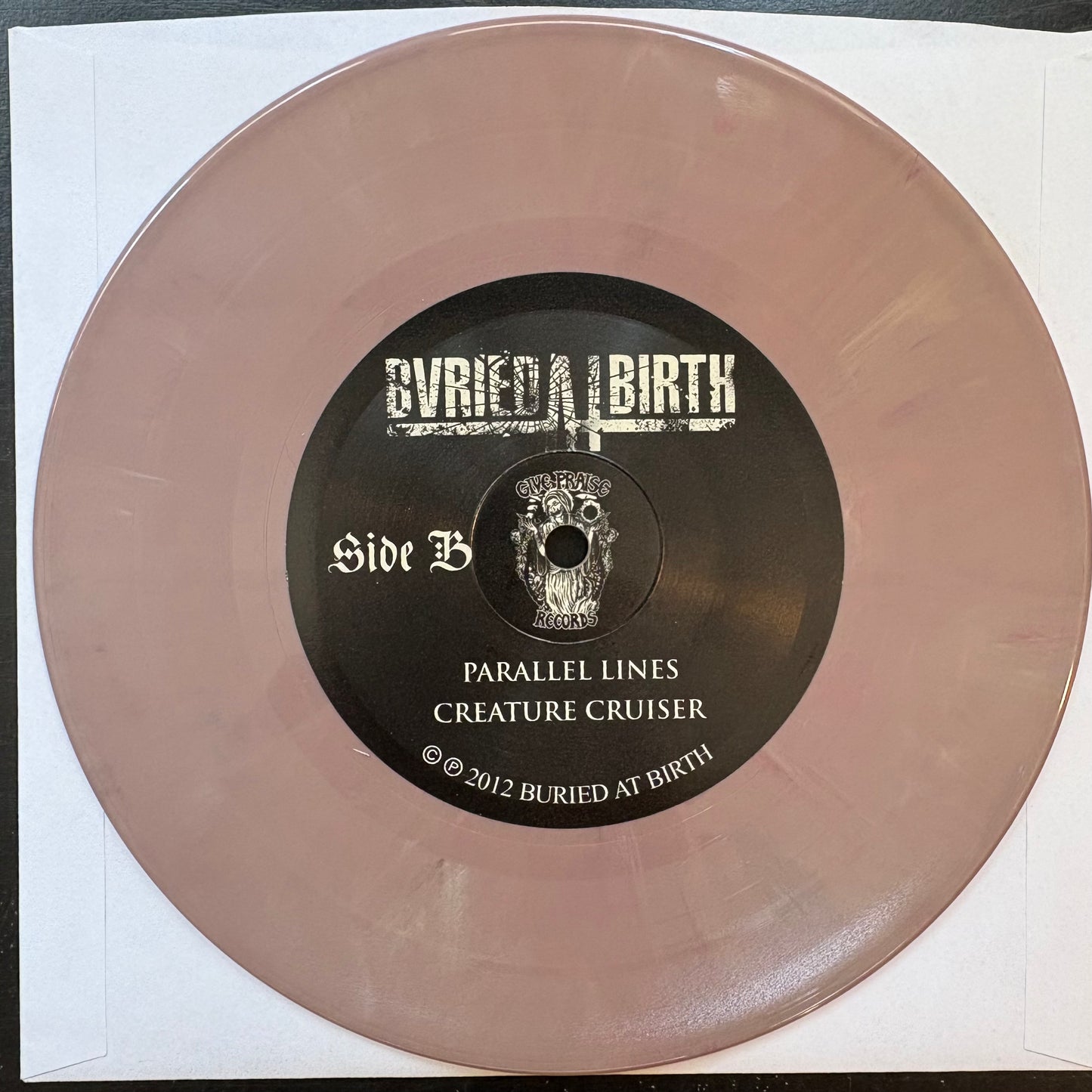Buried at Birth, "Buried at Birth" (7") (Multi-Color Swirl Vinyl) [EX Used]