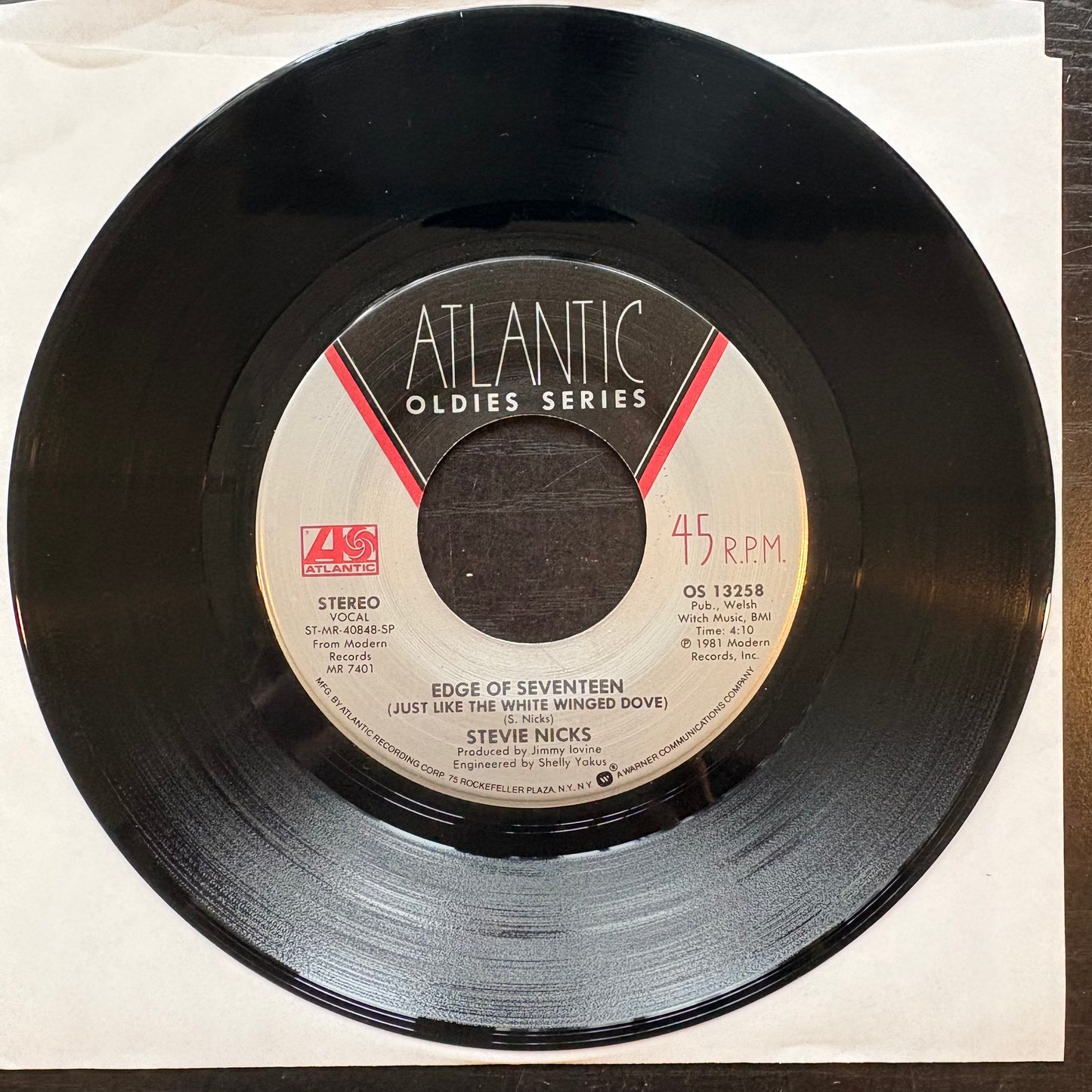 Stevie Nicks, "Stand Back / Edge of Seventeen" (7") [VG Used]