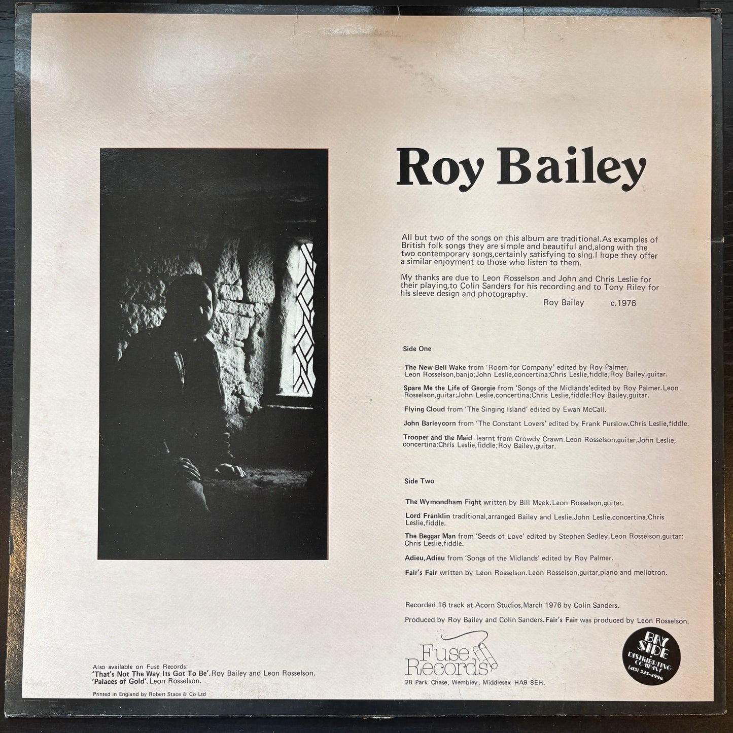 Roy Bailey, "New Bell Wake" [VG Used]
