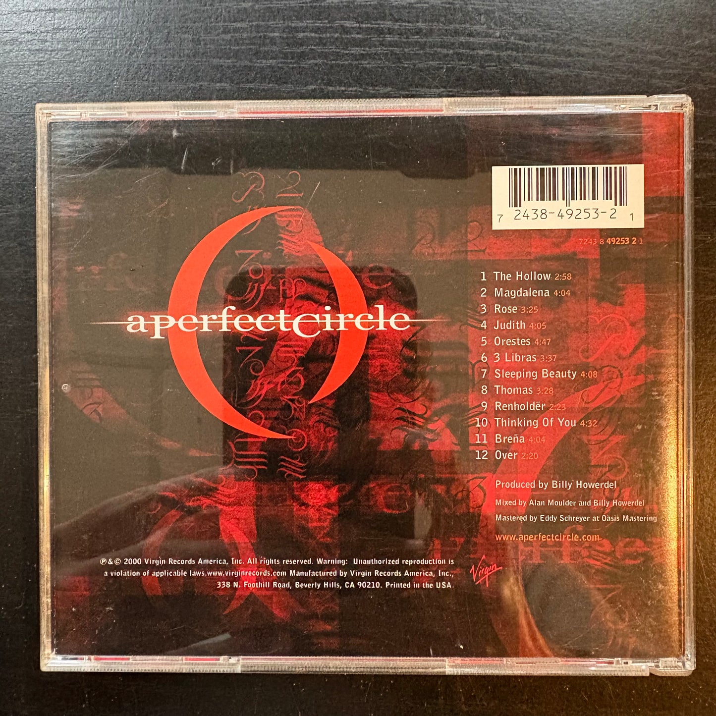 A Perfect Circle, "Mer De Noms" (CD) [VG+ Used]