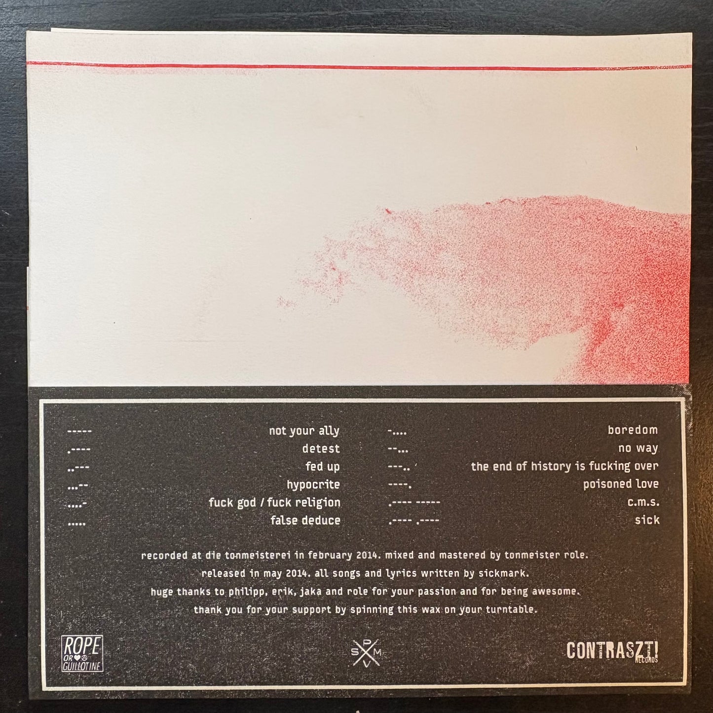 Sickmark, "Sickmark" (7" EP) (White Vinyl) [VG+ Used]